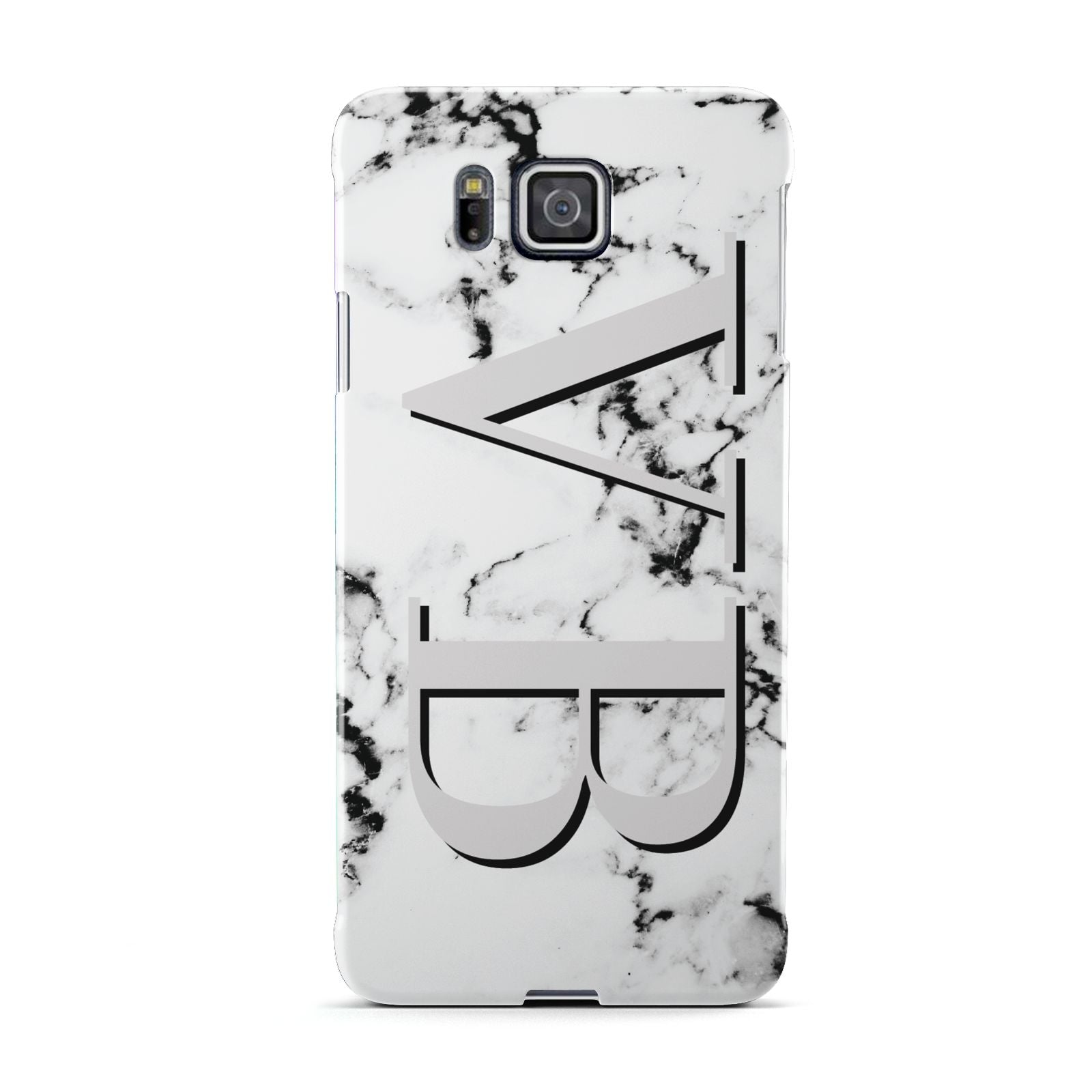 Personalised Landscape Initials With Marble Samsung Galaxy Alpha Case