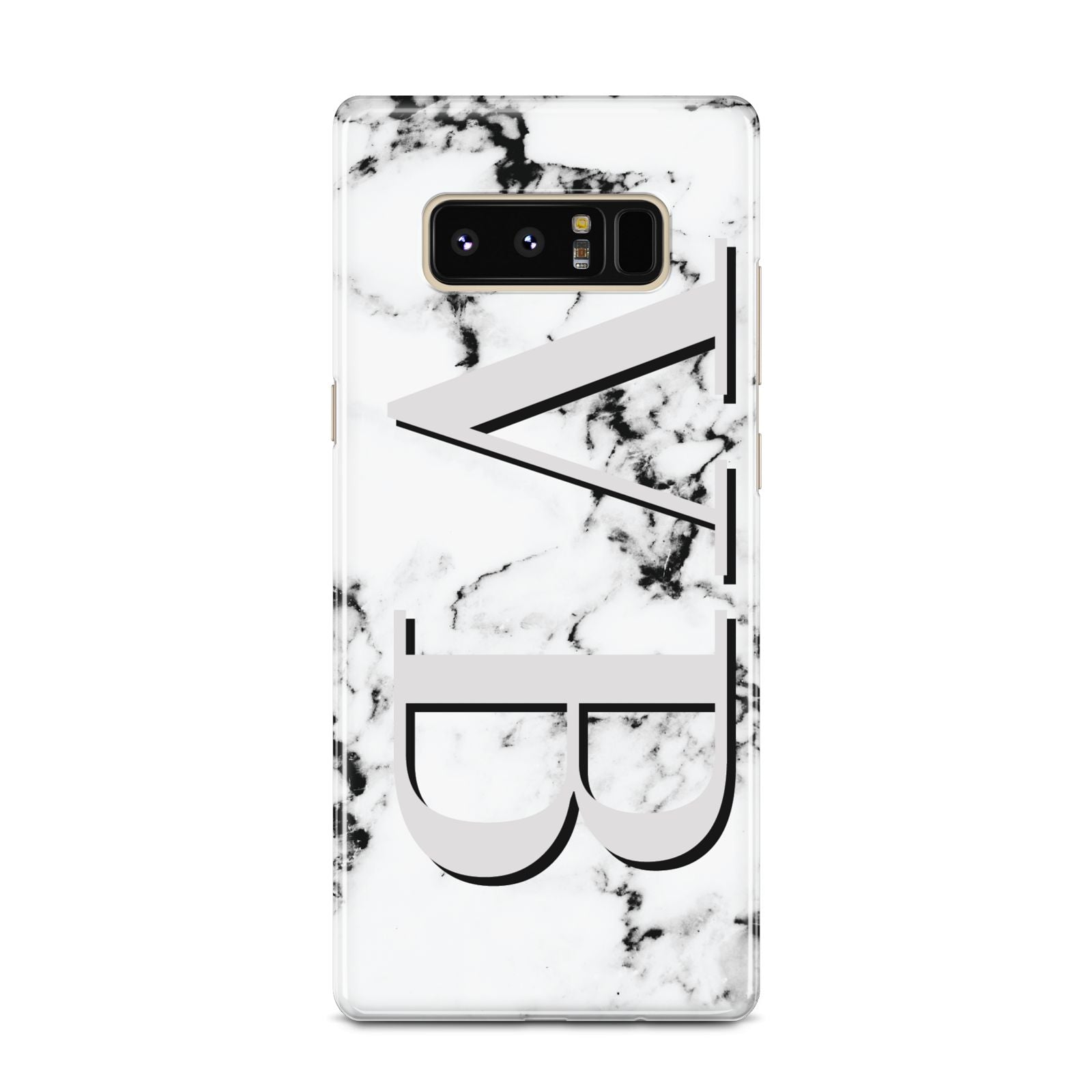 Personalised Landscape Initials With Marble Samsung Galaxy Note 8 Case