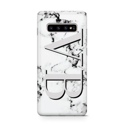 Personalised Landscape Initials With Marble Samsung Galaxy S10 Case