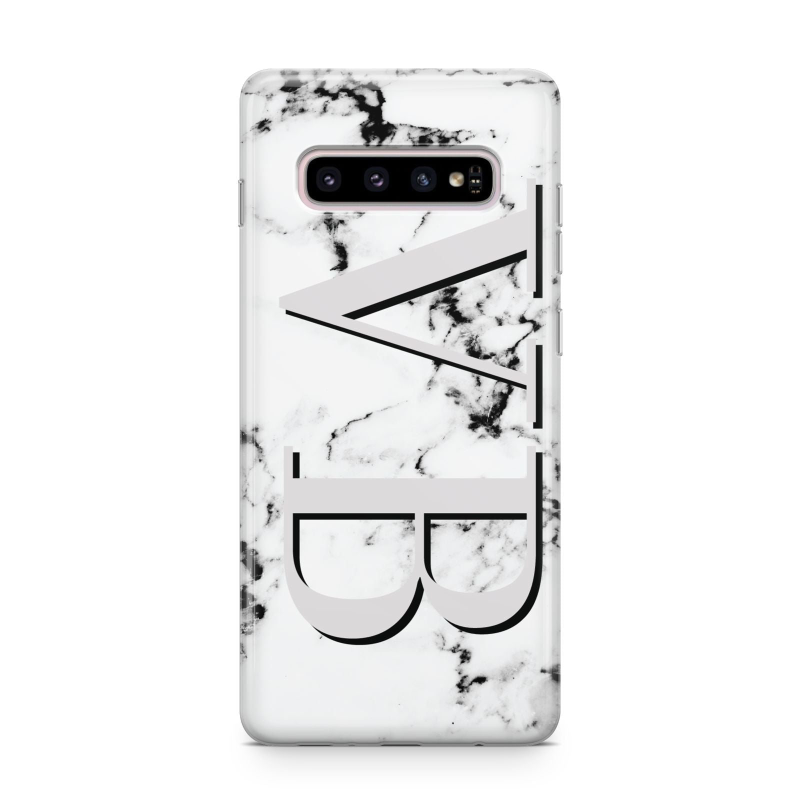 Personalised Landscape Initials With Marble Samsung Galaxy S10 Plus Case