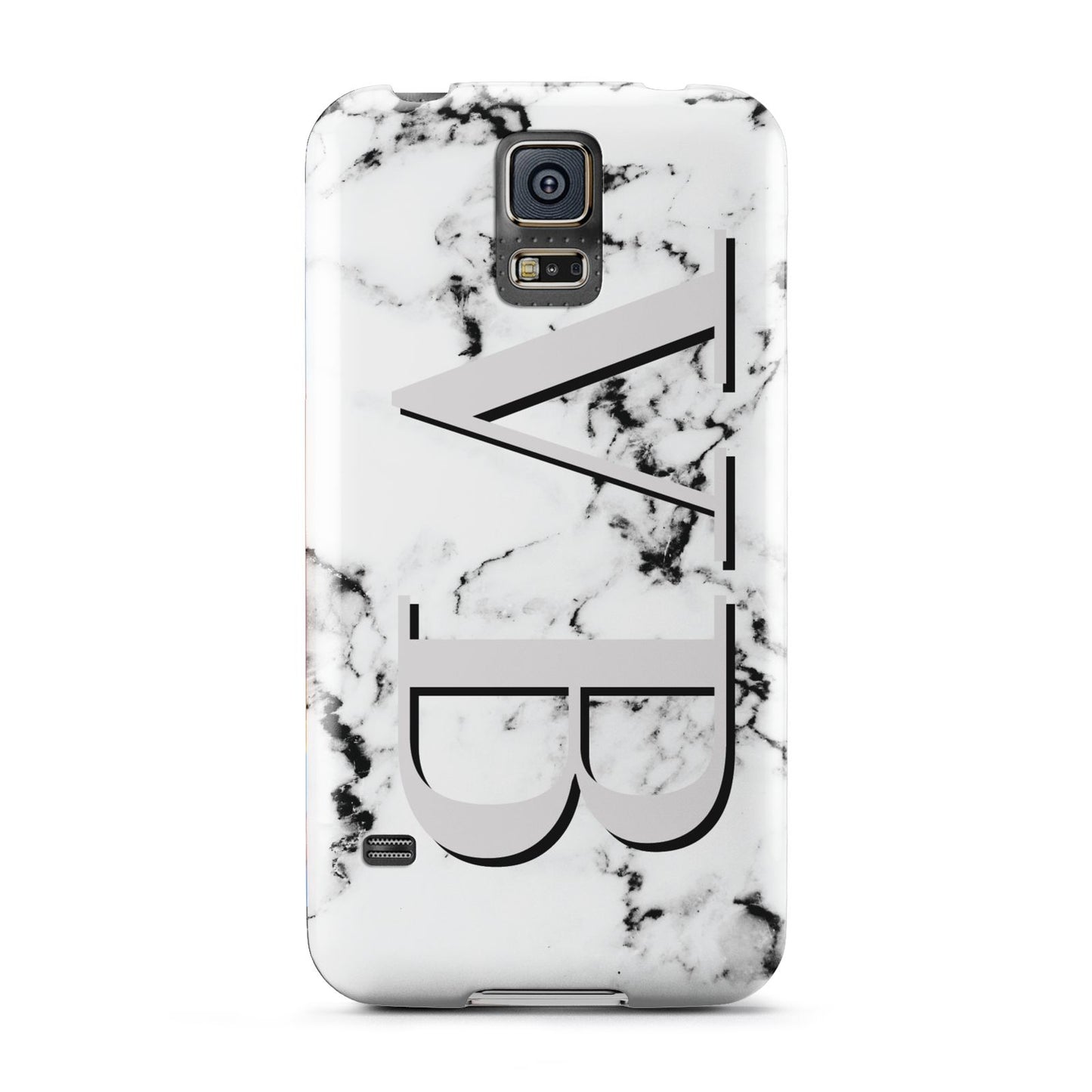 Personalised Landscape Initials With Marble Samsung Galaxy S5 Case