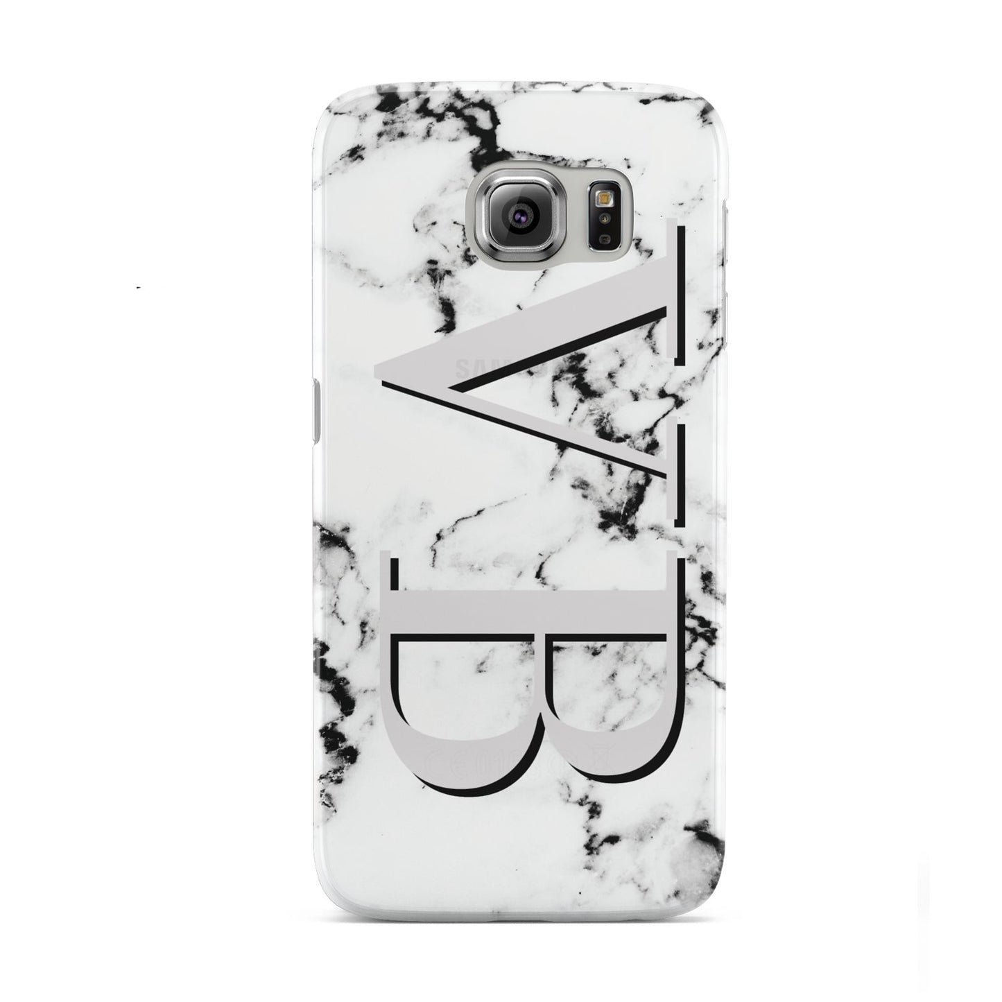 Personalised Landscape Initials With Marble Samsung Galaxy S6 Case