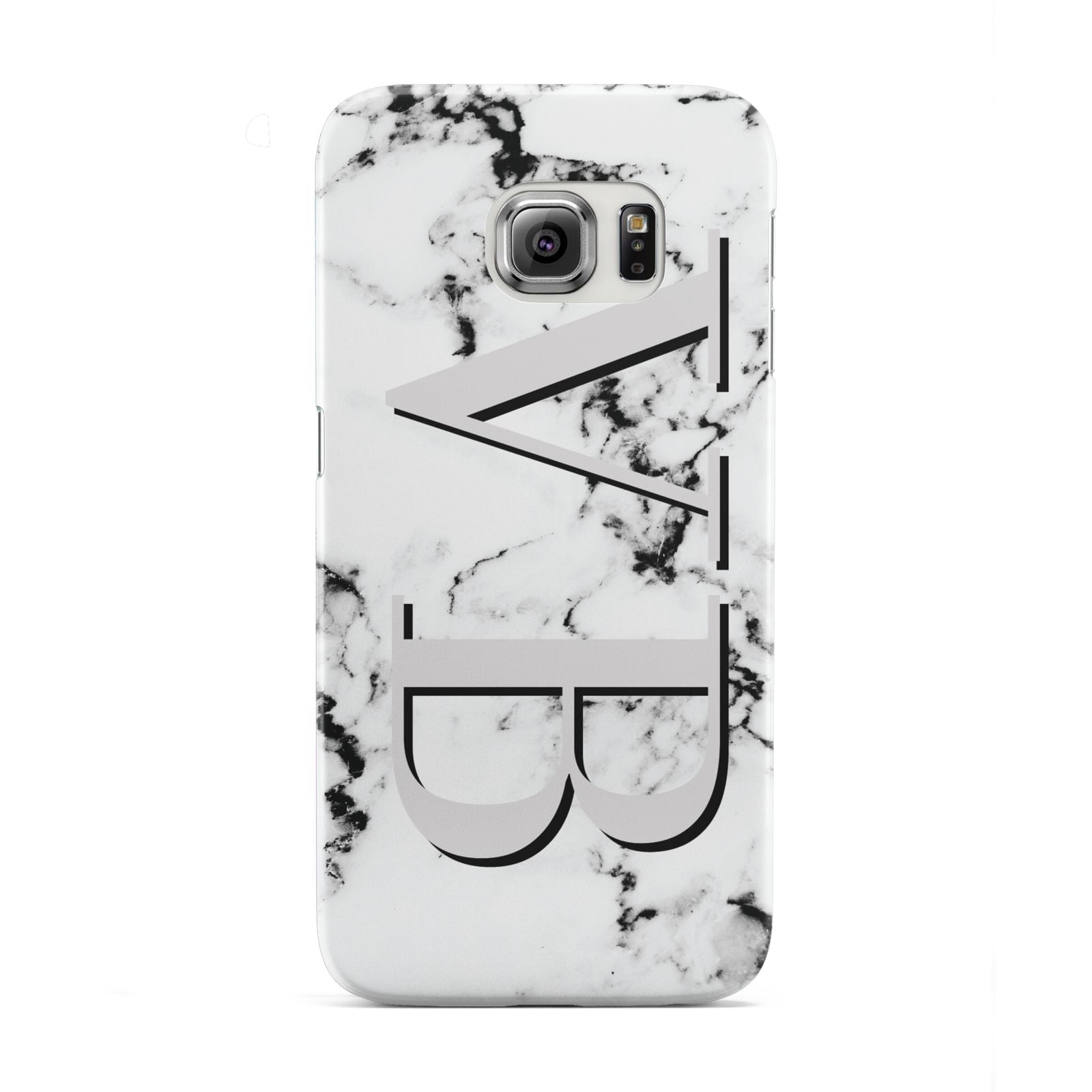 Personalised Landscape Initials With Marble Samsung Galaxy S6 Edge Case