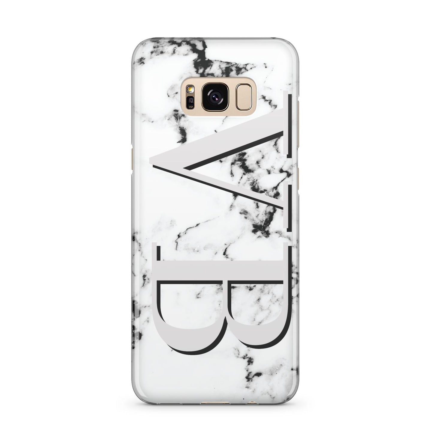 Personalised Landscape Initials With Marble Samsung Galaxy S8 Plus Case