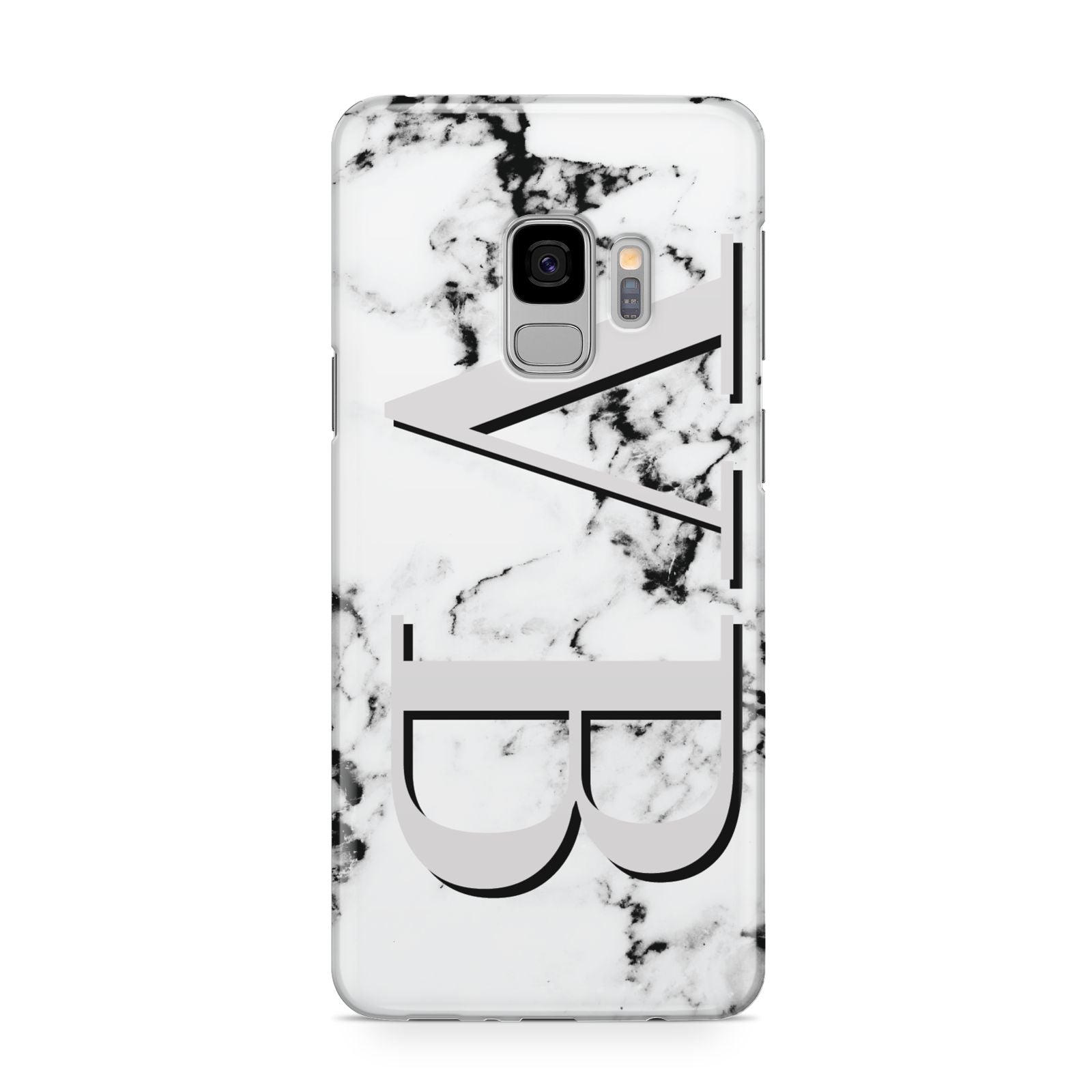 Personalised Landscape Initials With Marble Samsung Galaxy S9 Case