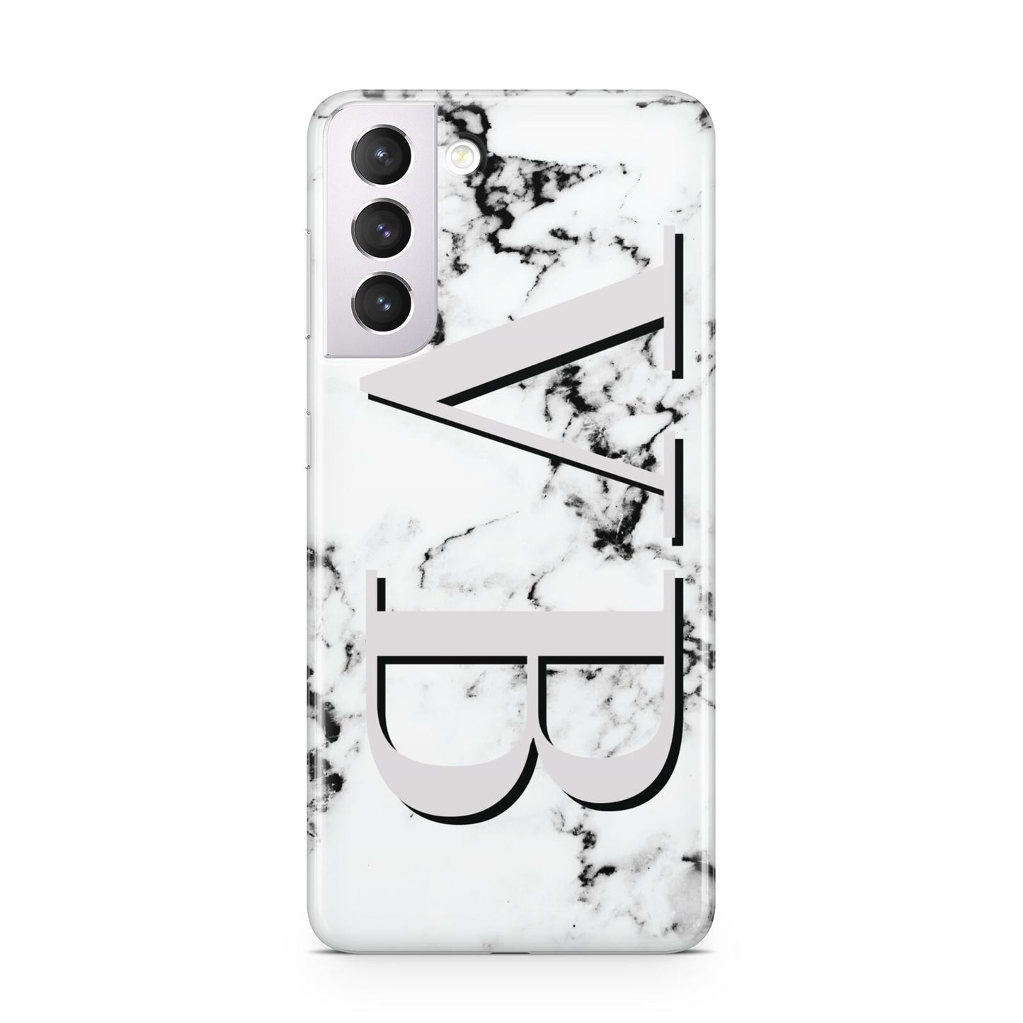 Personalised Landscape Initials With Marble Samsung S21 Case