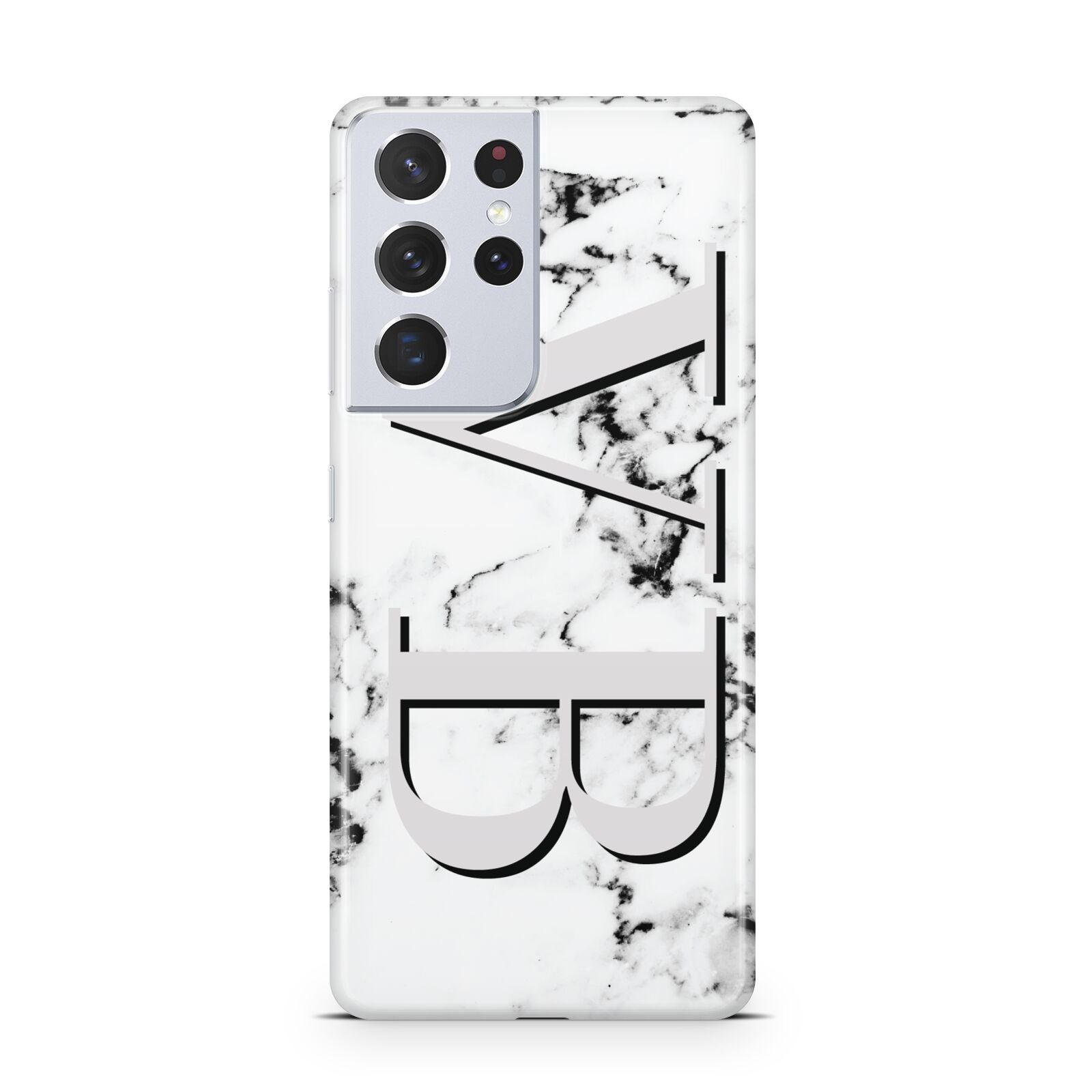 Personalised Landscape Initials With Marble Samsung S21 Ultra Case