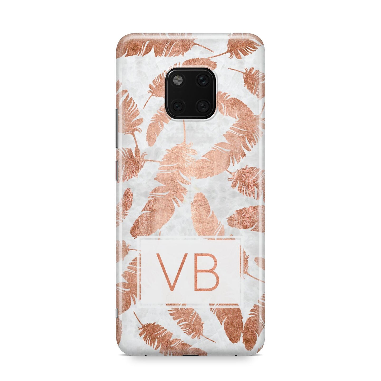 Personalised Leaf Marble Initials Huawei Mate 20 Pro Phone Case