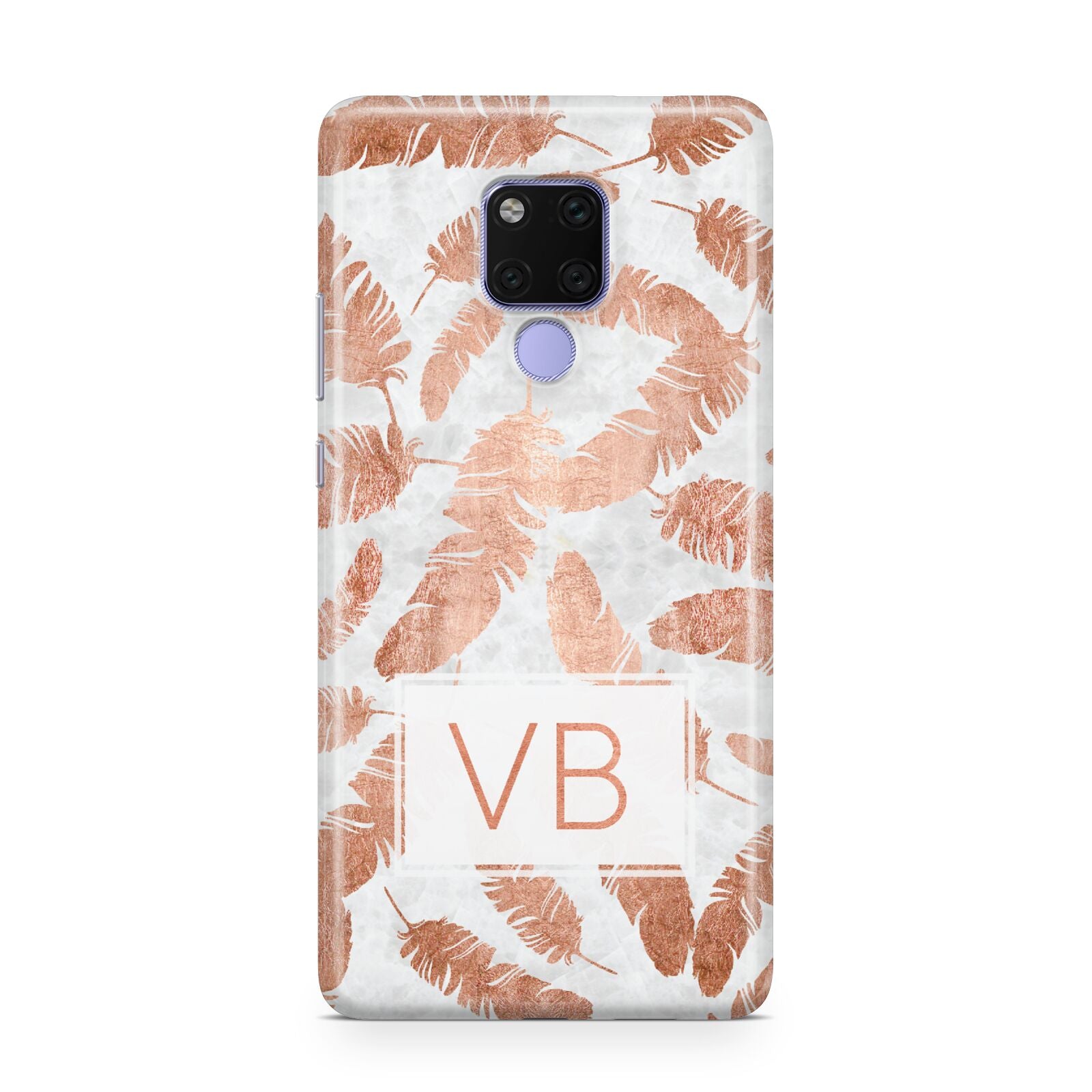 Personalised Leaf Marble Initials Huawei Mate 20X Phone Case