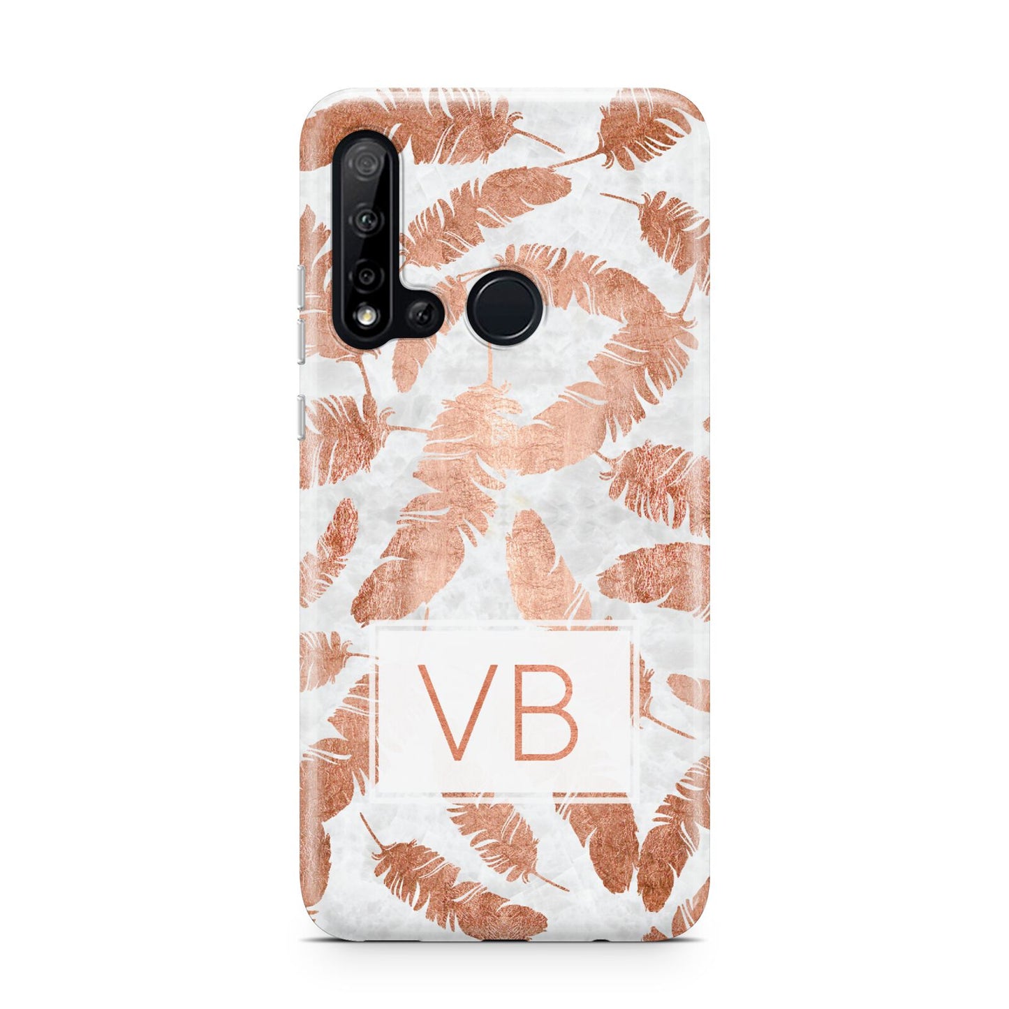 Personalised Leaf Marble Initials Huawei P20 Lite 5G Phone Case