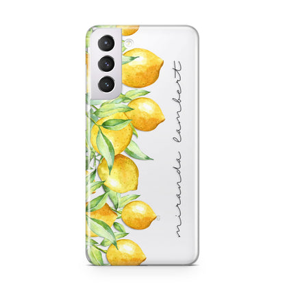 Personalised Lemon Bunches Samsung S21 Case