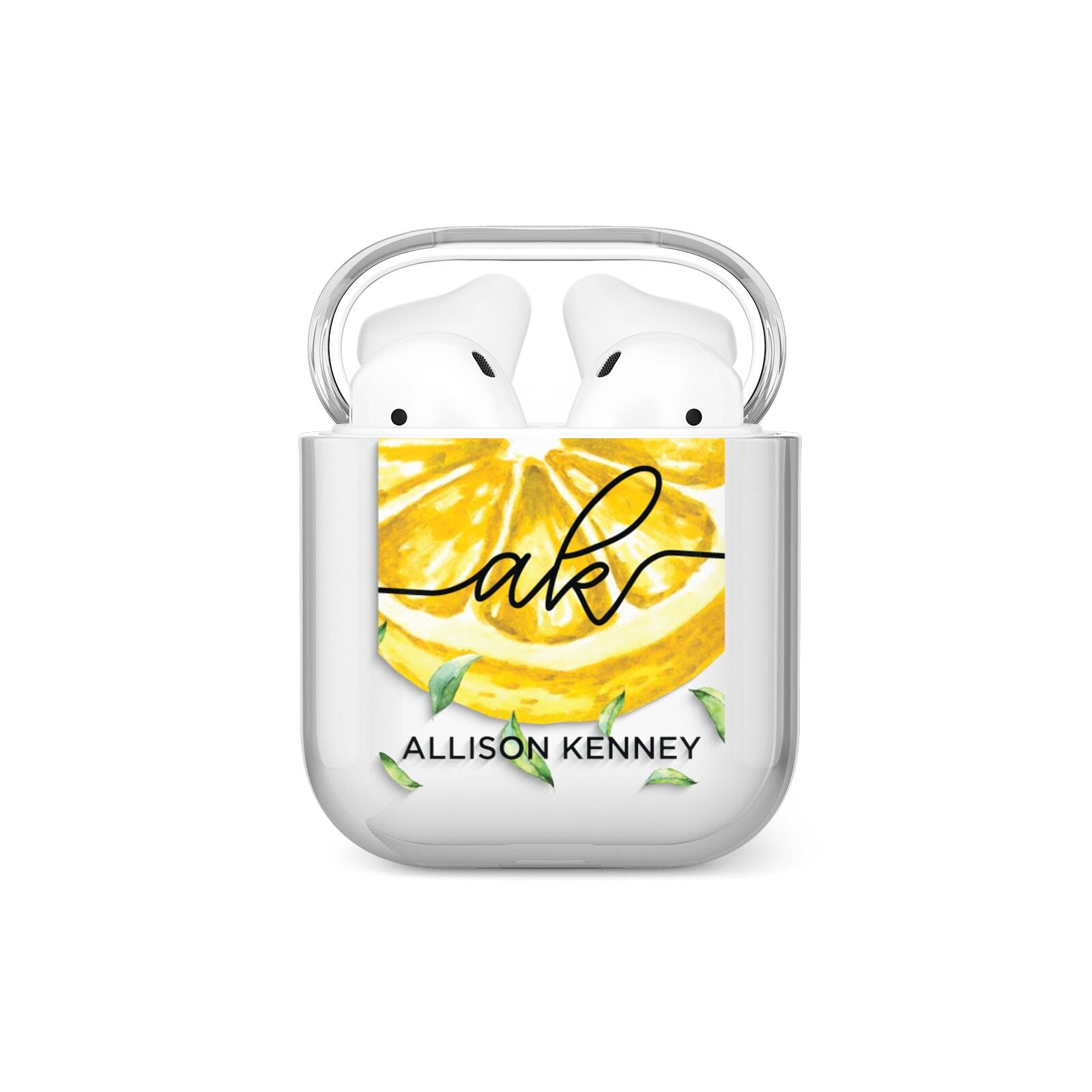 Personalised Lemon Slice AirPods Case