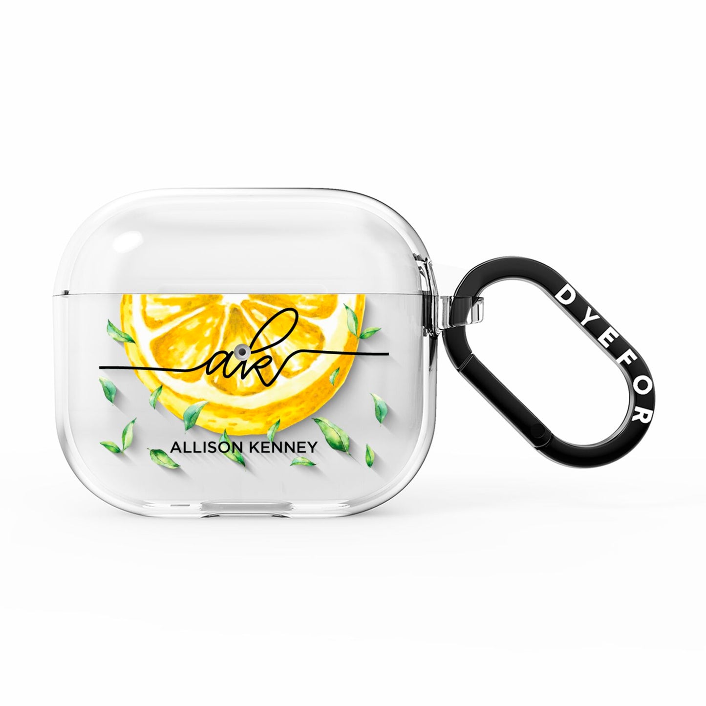 Personalised Lemon Slice AirPods Clear Case 3rd Gen