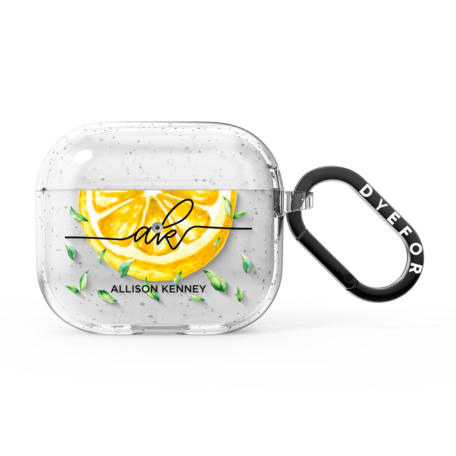 Personalised Lemon Slice AirPods Glitter Case 3rd Gen