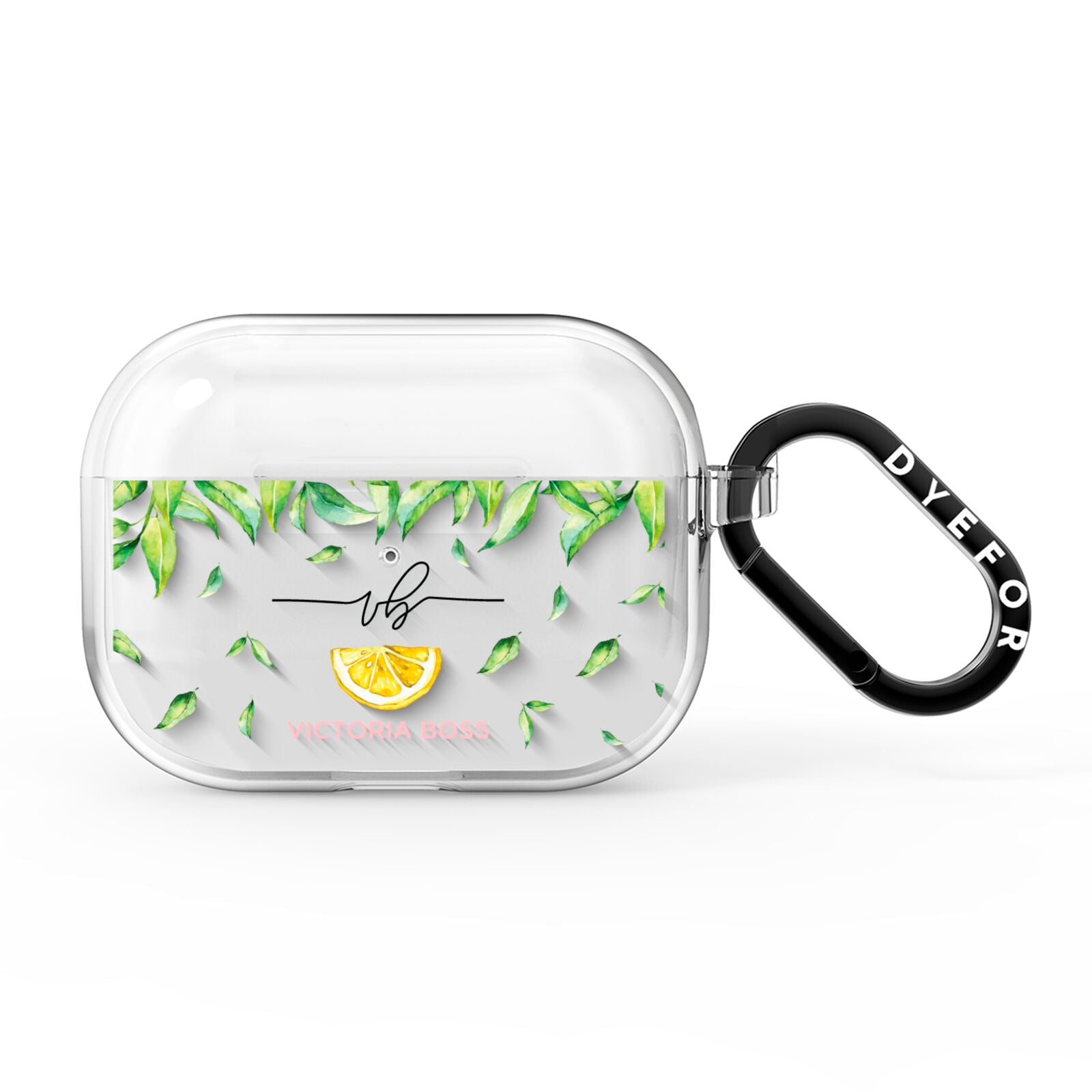 Personalised Lemon Wedge AirPods Pro Clear Case