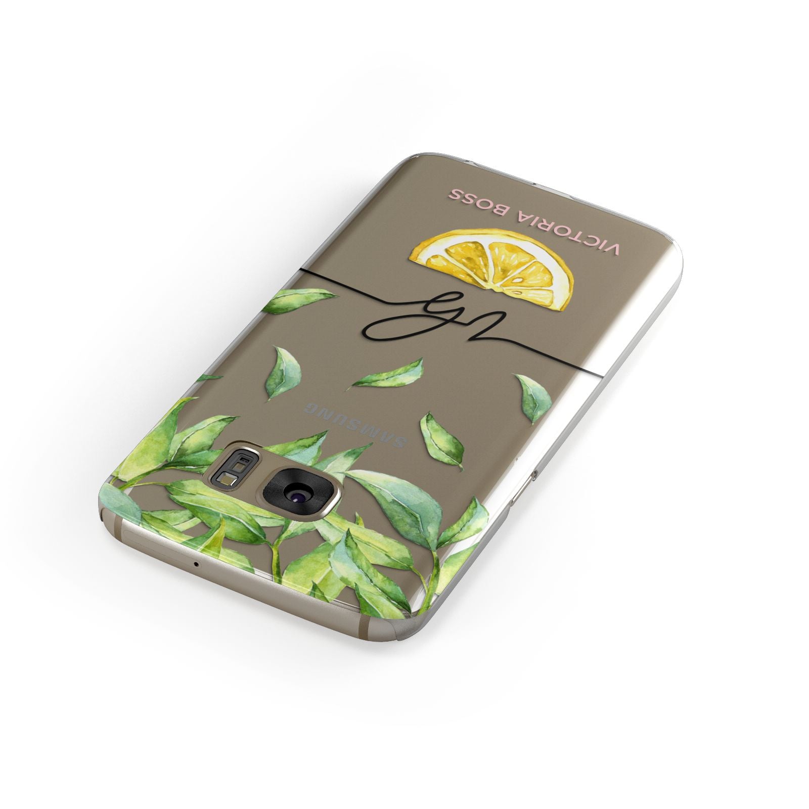 Personalised Lemon Wedge Samsung Galaxy Case Front Close Up