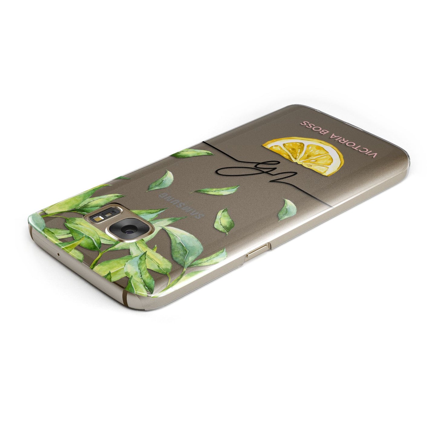 Personalised Lemon Wedge Samsung Galaxy Case Top Cutout