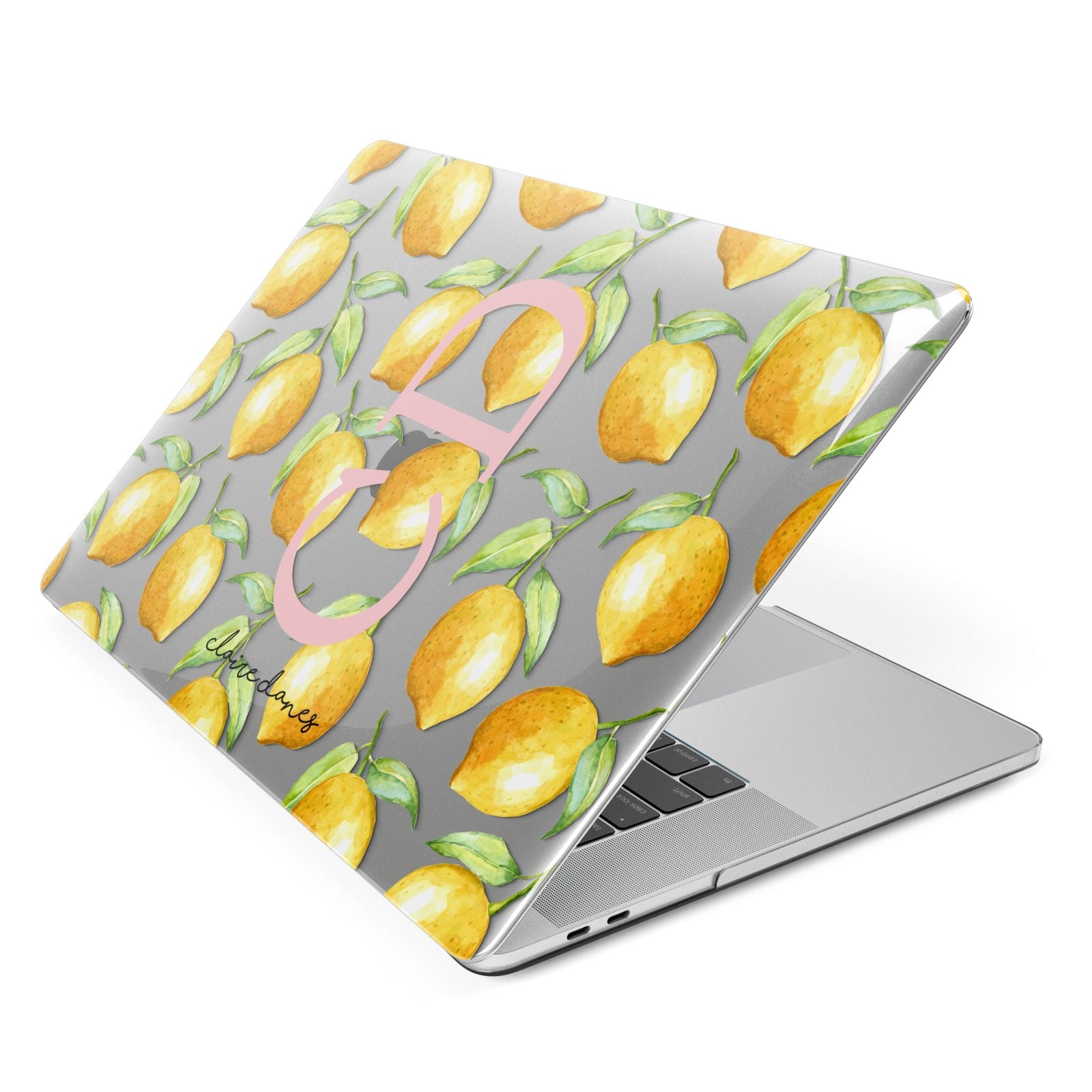 Personalised Lemons Apple MacBook Case Side View