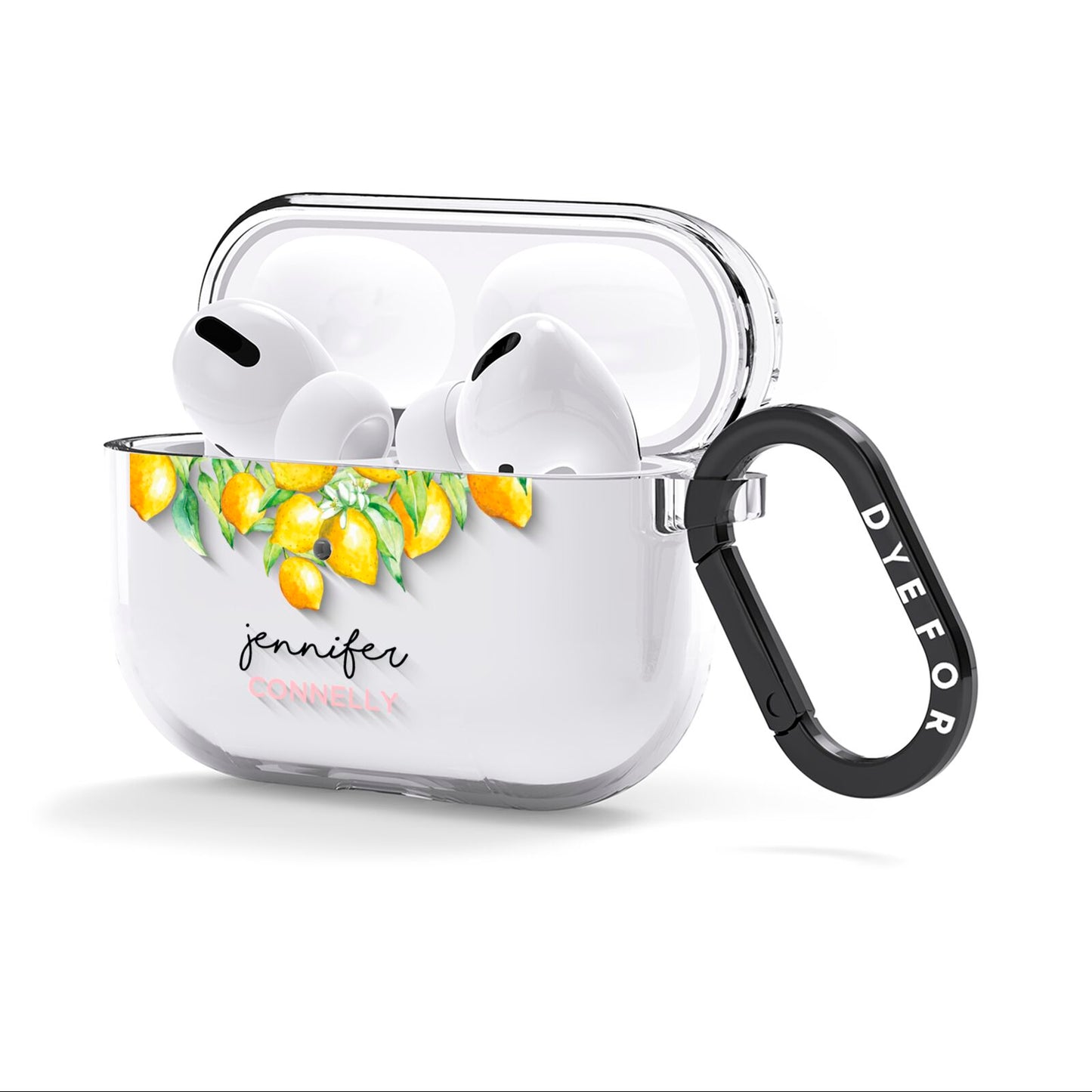 Personalised Lemons Drop AirPods Clear Case 3rd Gen Side Image