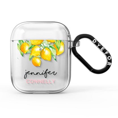 Personalised Lemons Drop AirPods Clear Case