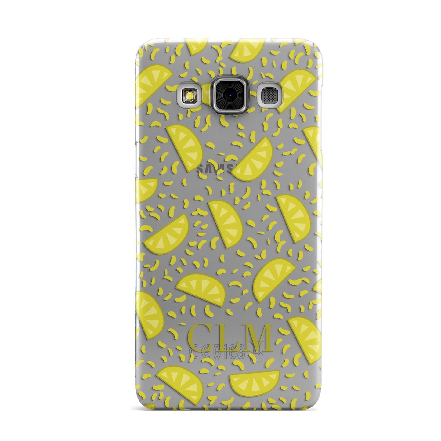 Personalised Lemons Initials Clear Samsung Galaxy A3 Case