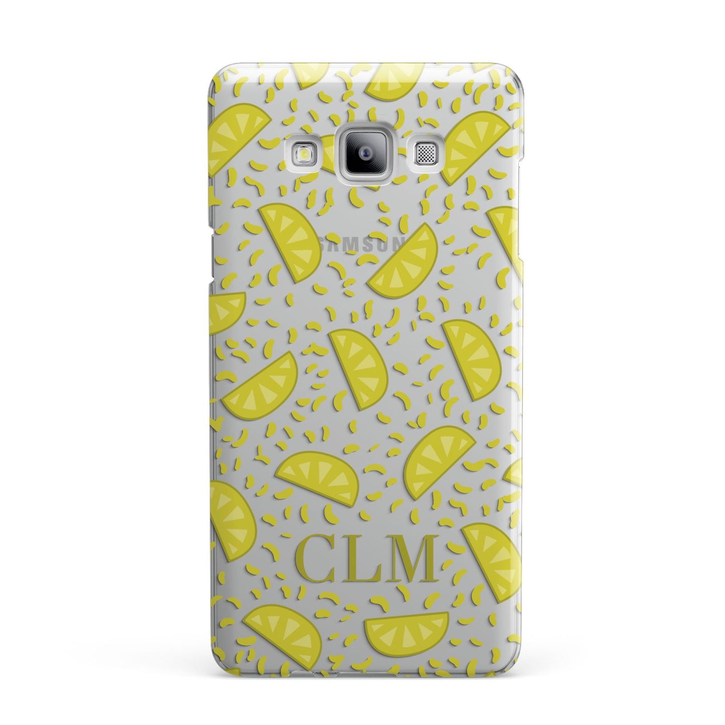 Personalised Lemons Initials Clear Samsung Galaxy A7 2015 Case