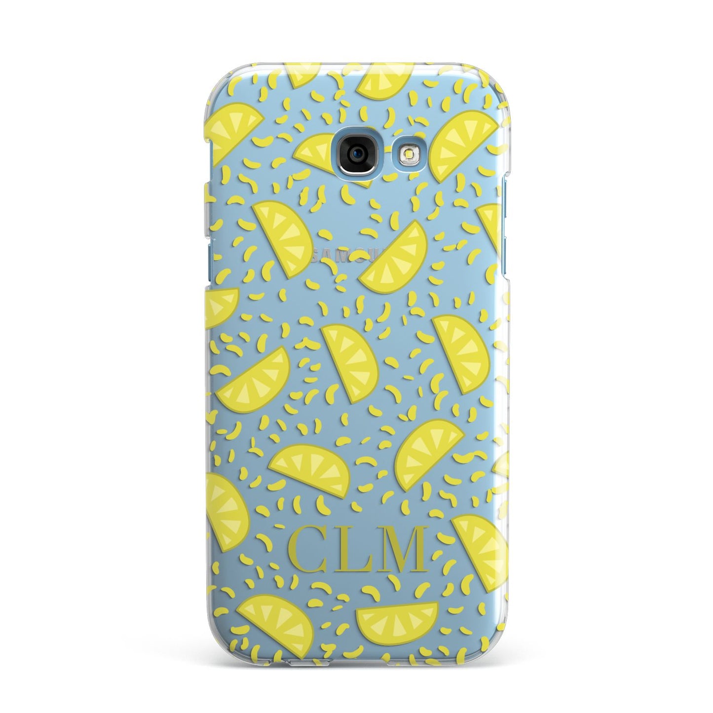 Personalised Lemons Initials Clear Samsung Galaxy A7 2017 Case