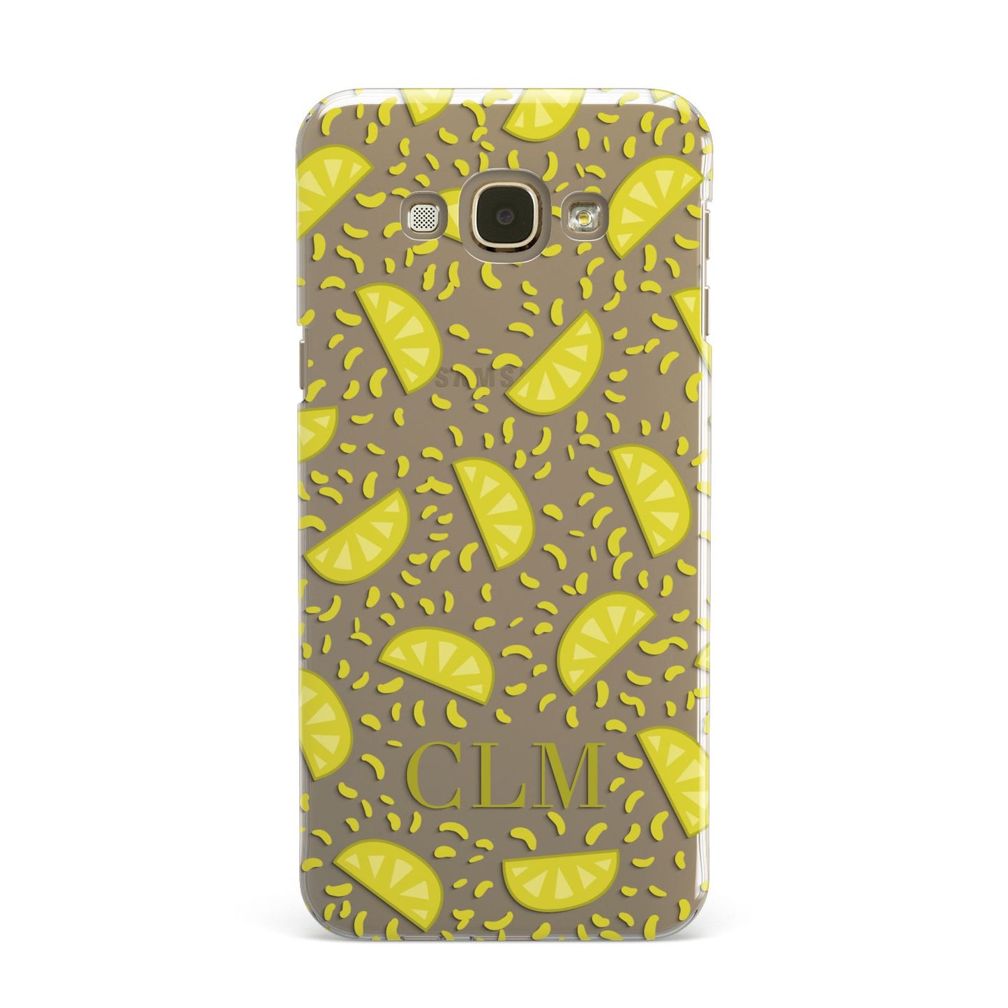 Personalised Lemons Initials Clear Samsung Galaxy A8 Case