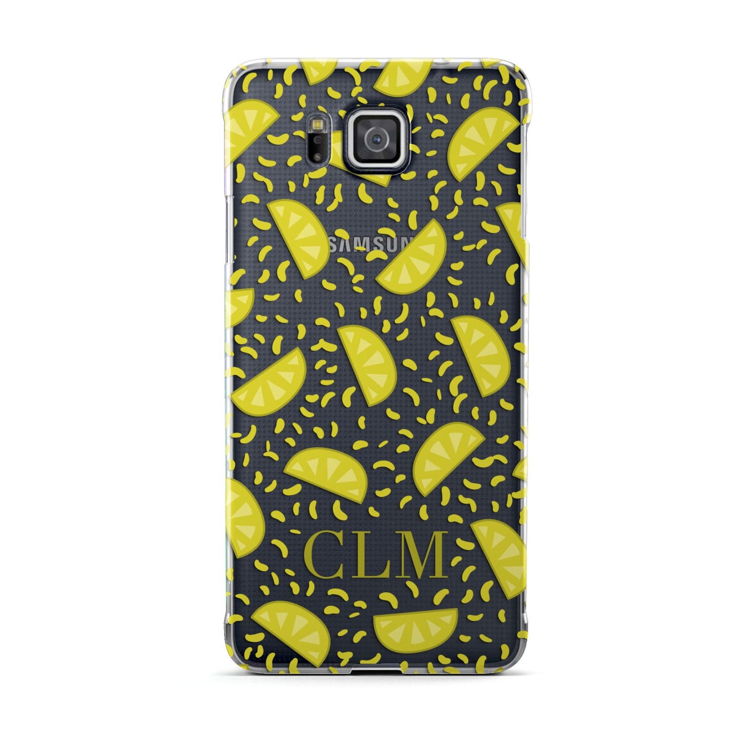 Personalised Lemons Initials Clear Samsung Galaxy Alpha Case