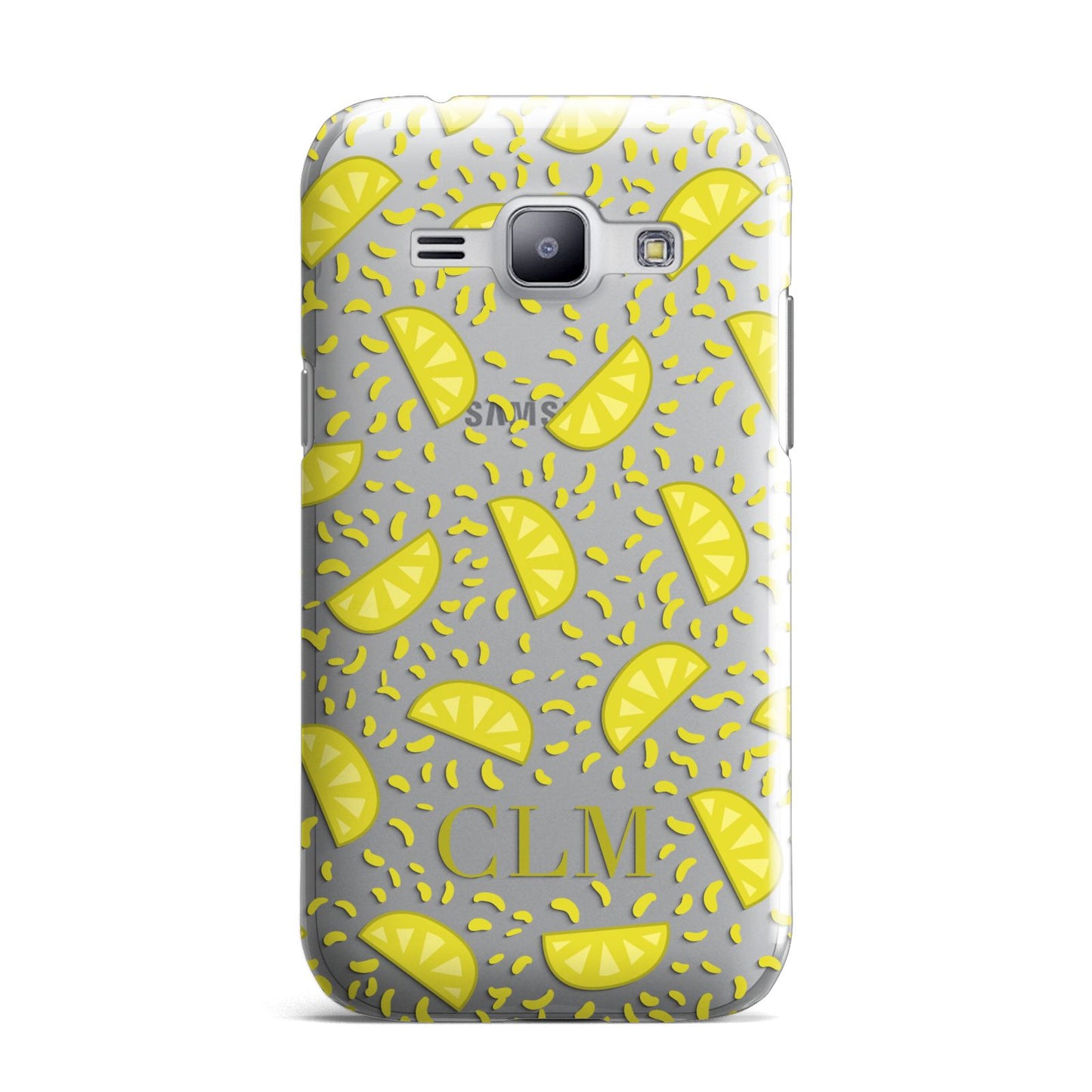 Personalised Lemons Initials Clear Samsung Galaxy J1 2015 Case