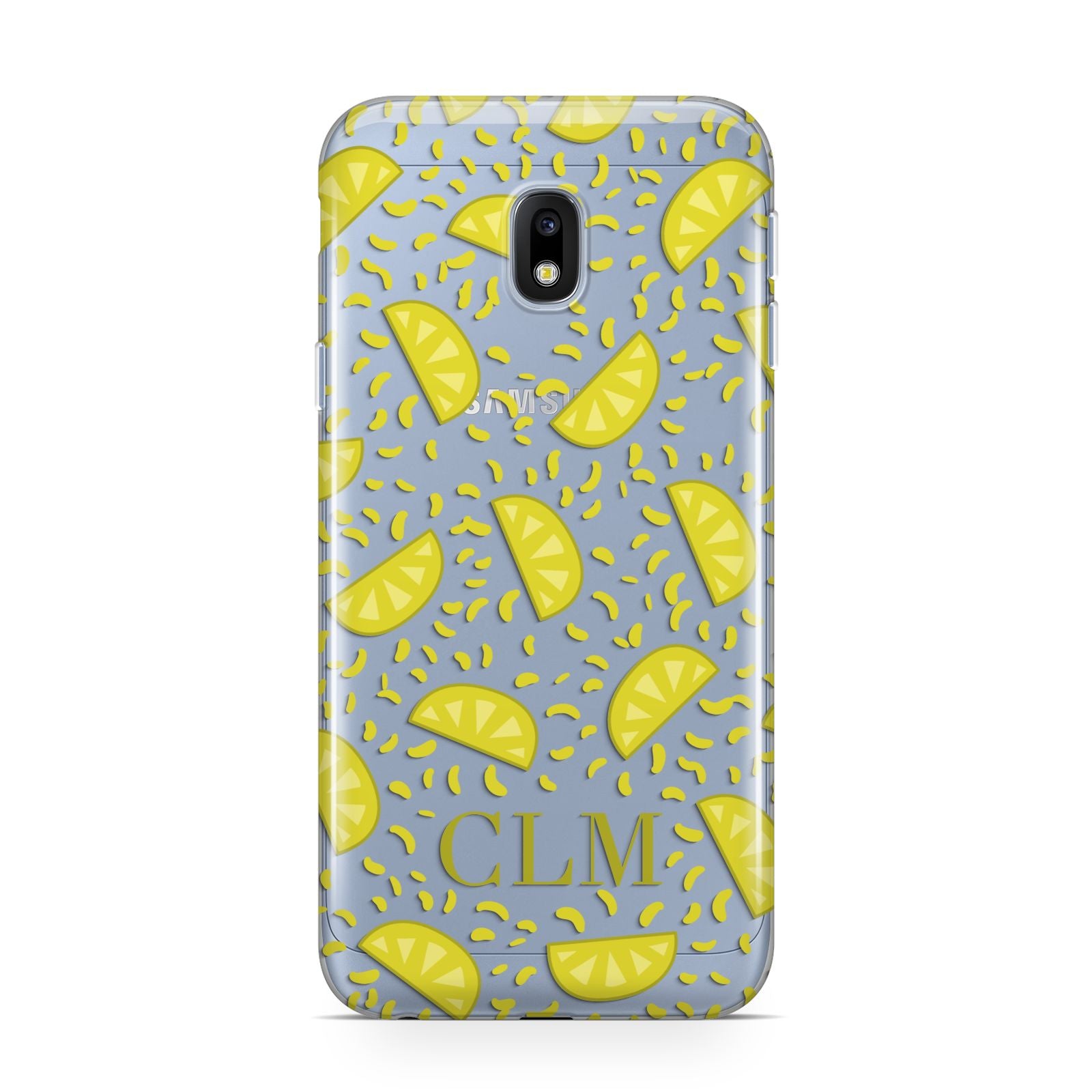 Personalised Lemons Initials Clear Samsung Galaxy J3 2017 Case