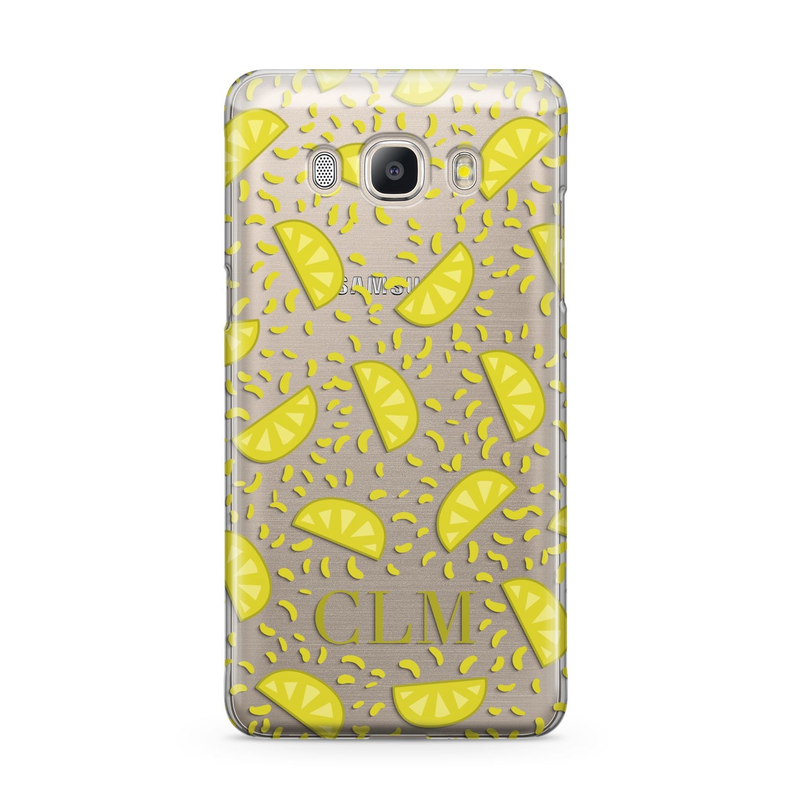 Personalised Lemons Initials Clear Samsung Galaxy J5 2016 Case