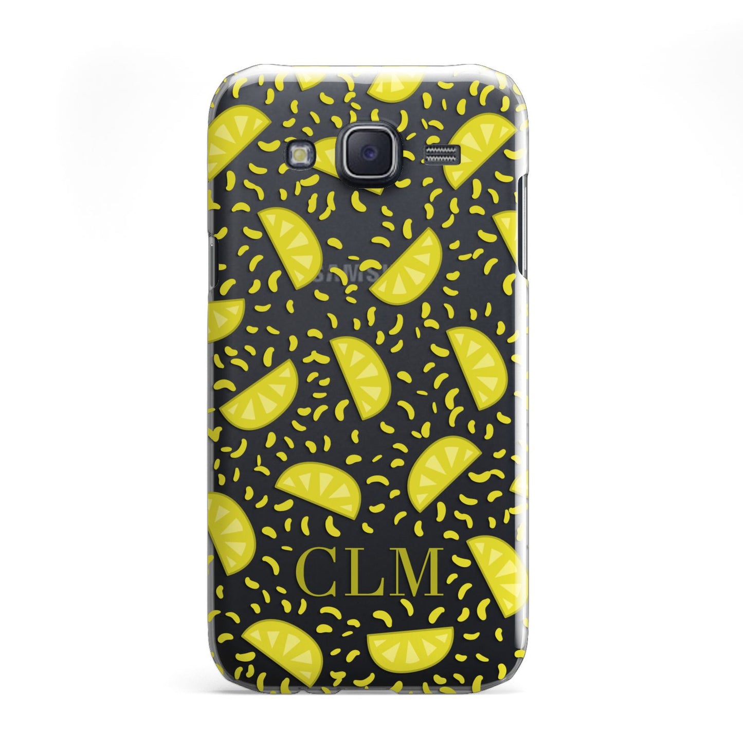 Personalised Lemons Initials Clear Samsung Galaxy J5 Case