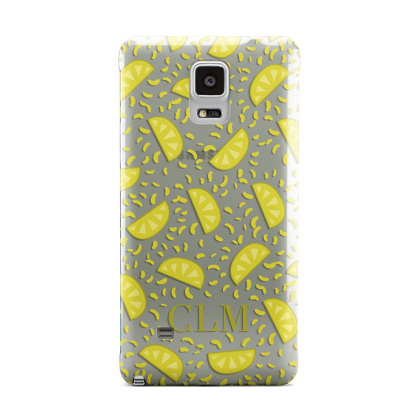 Personalised Lemons Initials Clear Samsung Galaxy Note 4 Case