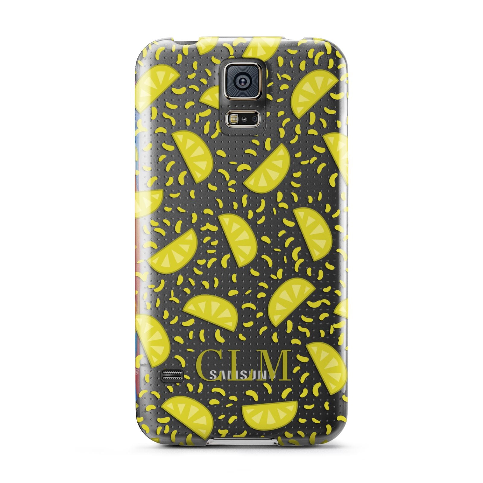 Personalised Lemons Initials Clear Samsung Galaxy S5 Case