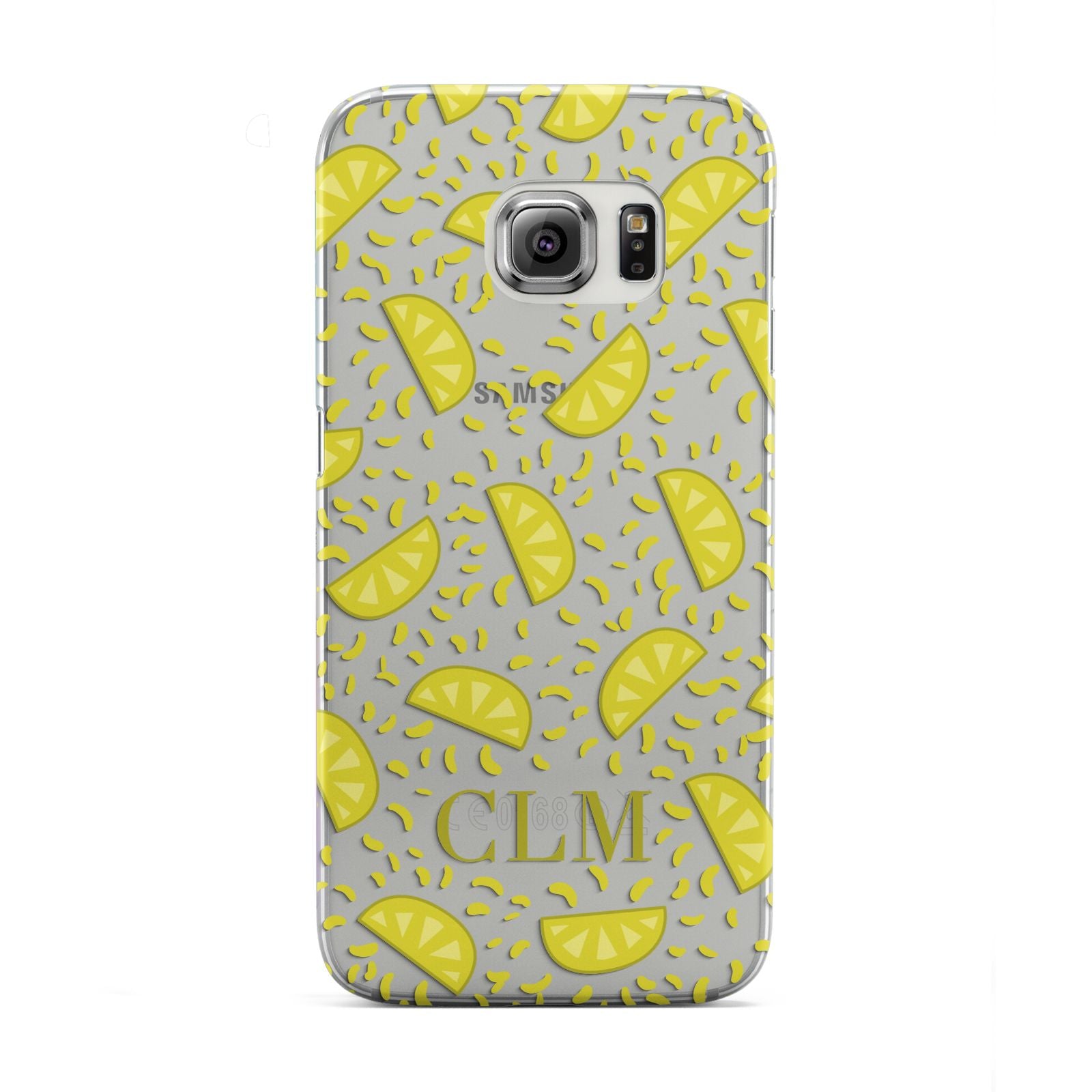 Personalised Lemons Initials Clear Samsung Galaxy S6 Edge Case