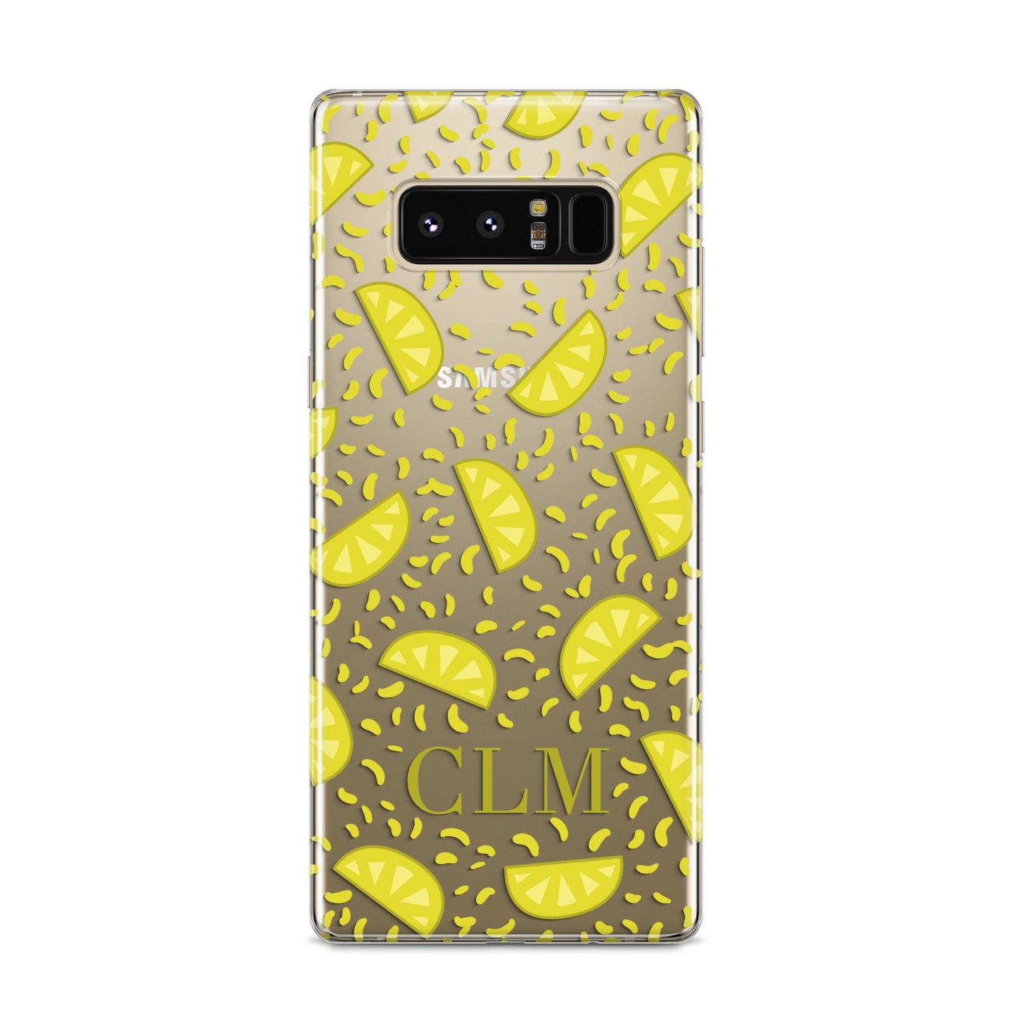 Personalised Lemons Initials Clear Samsung Galaxy S8 Case