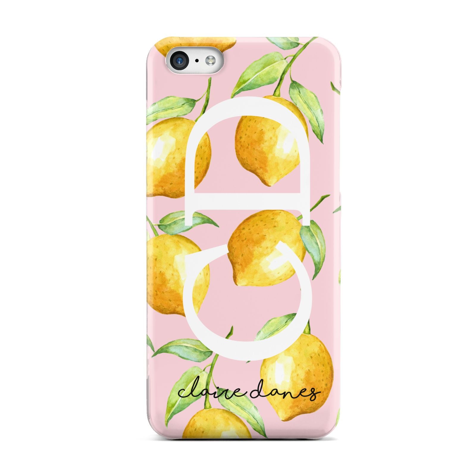 Personalised Lemons Pink Apple iPhone 5c Case