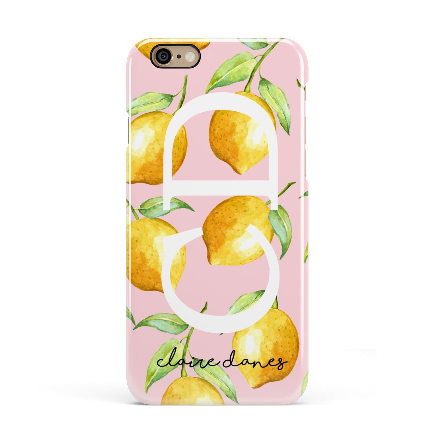 Personalised Lemons Pink Apple iPhone 6 3D Snap Case