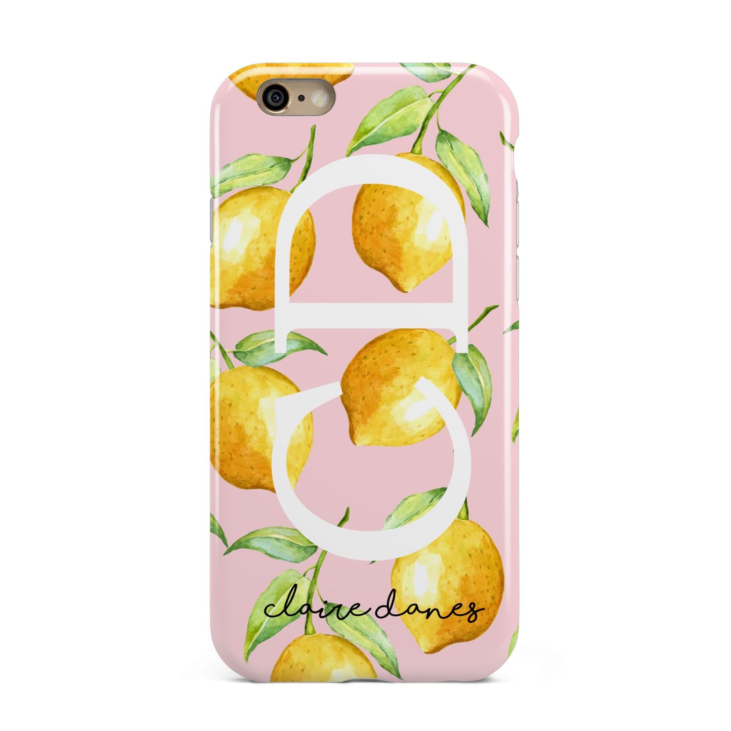 Personalised Lemons Pink Apple iPhone 6 3D Tough Case