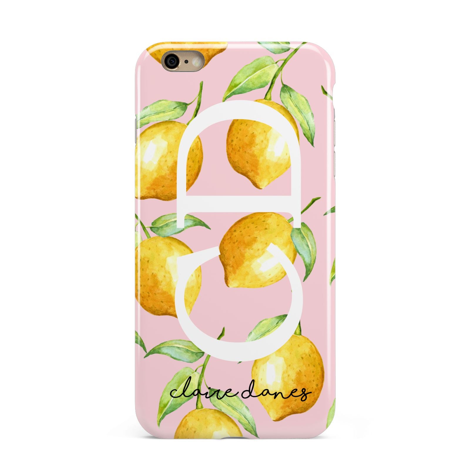 Personalised Lemons Pink Apple iPhone 6 Plus 3D Tough Case