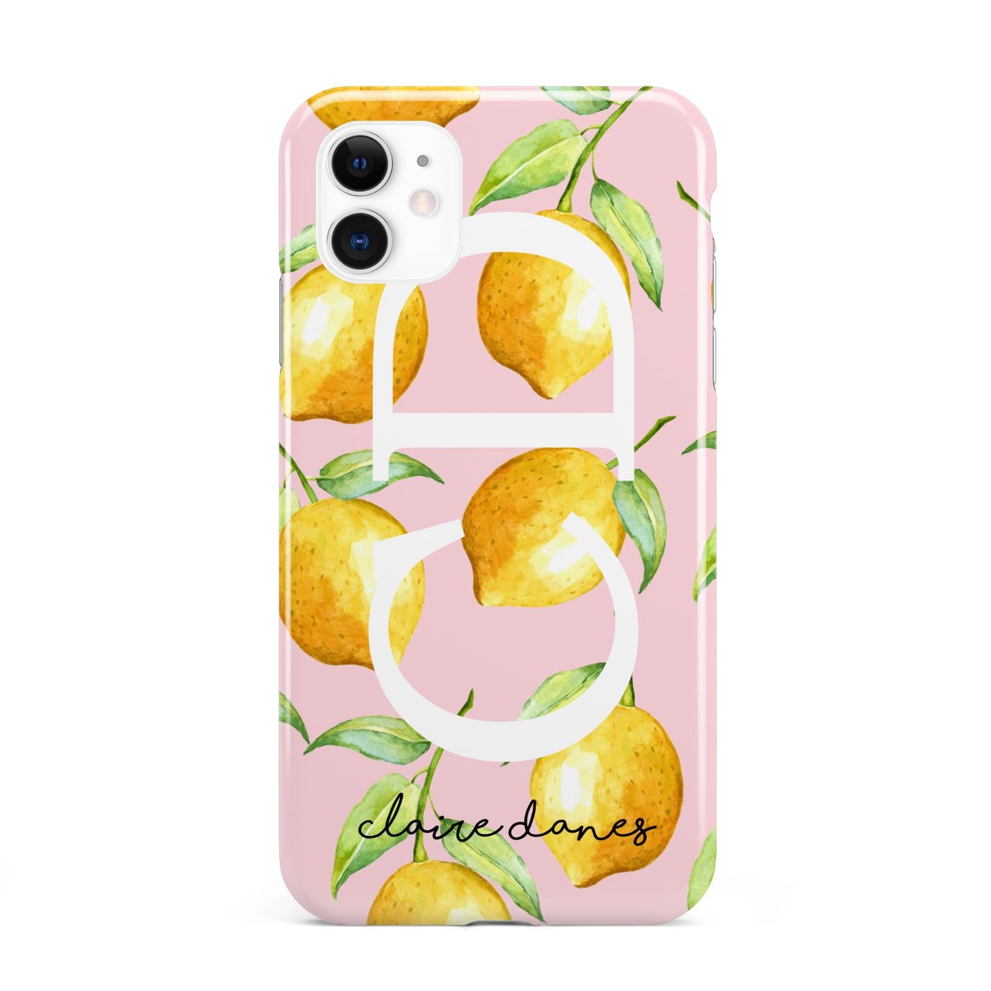 Personalised Lemons Pink iPhone 11 3D Tough Case