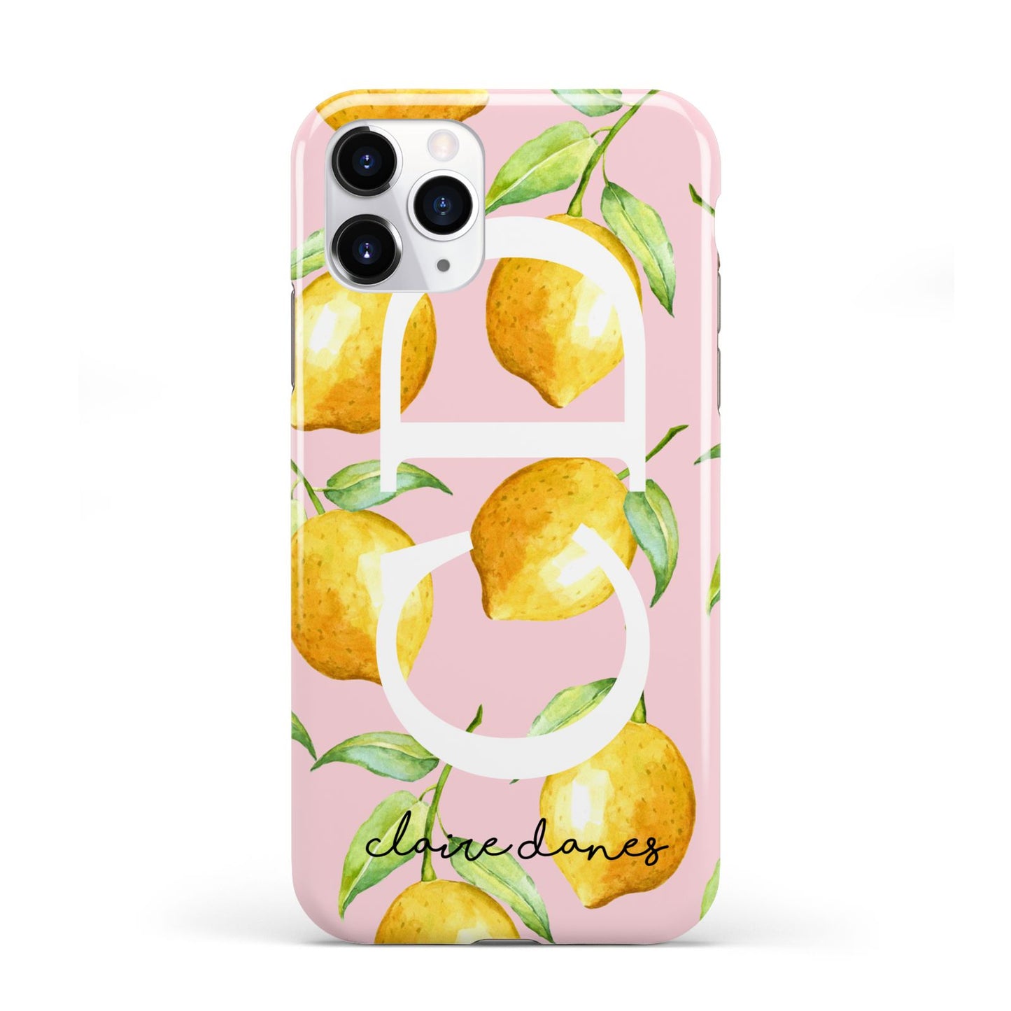 Personalised Lemons Pink iPhone 11 Pro 3D Tough Case