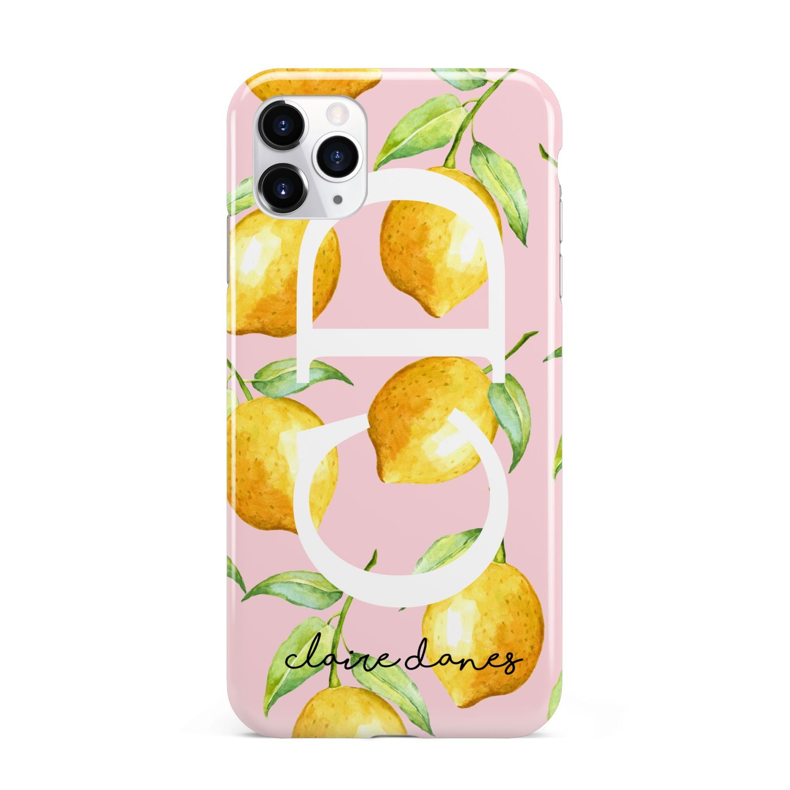 Personalised Lemons Pink iPhone 11 Pro Max 3D Tough Case