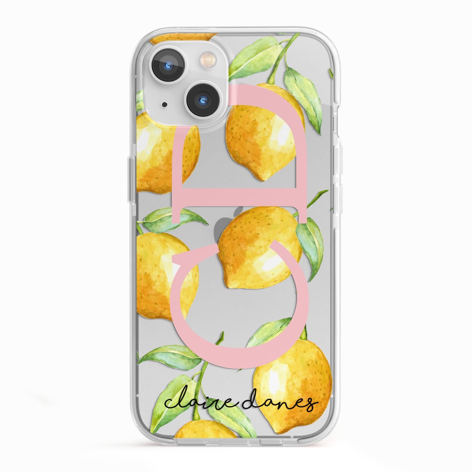 Personalised Lemons iPhone 13 TPU Impact Case with White Edges