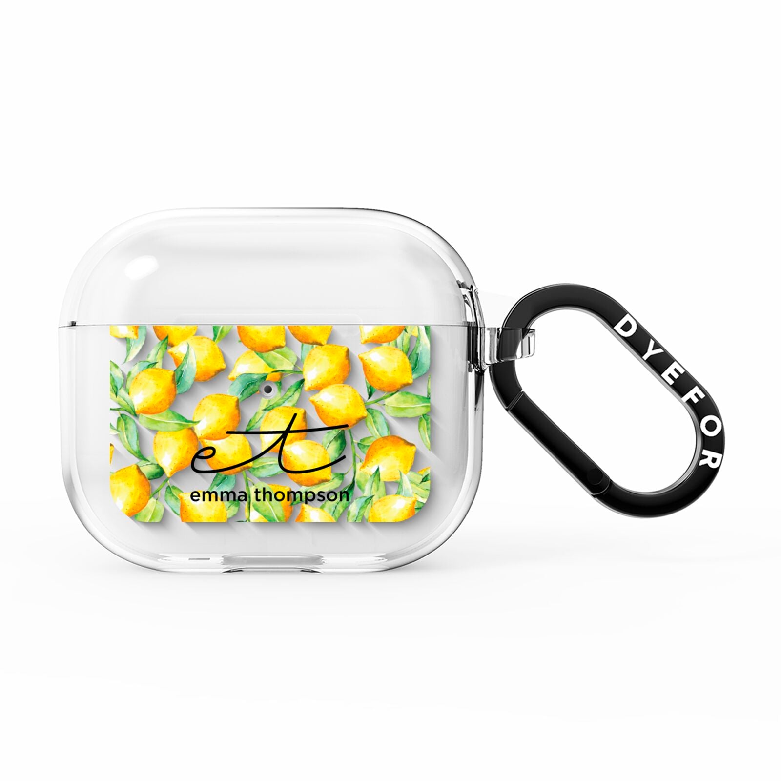 Personalised Lemons of Capri AirPods Clear Case 3rd Gen