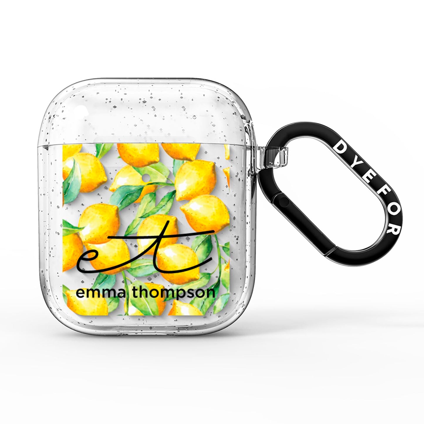 Personalised Lemons of Capri AirPods Glitter Case