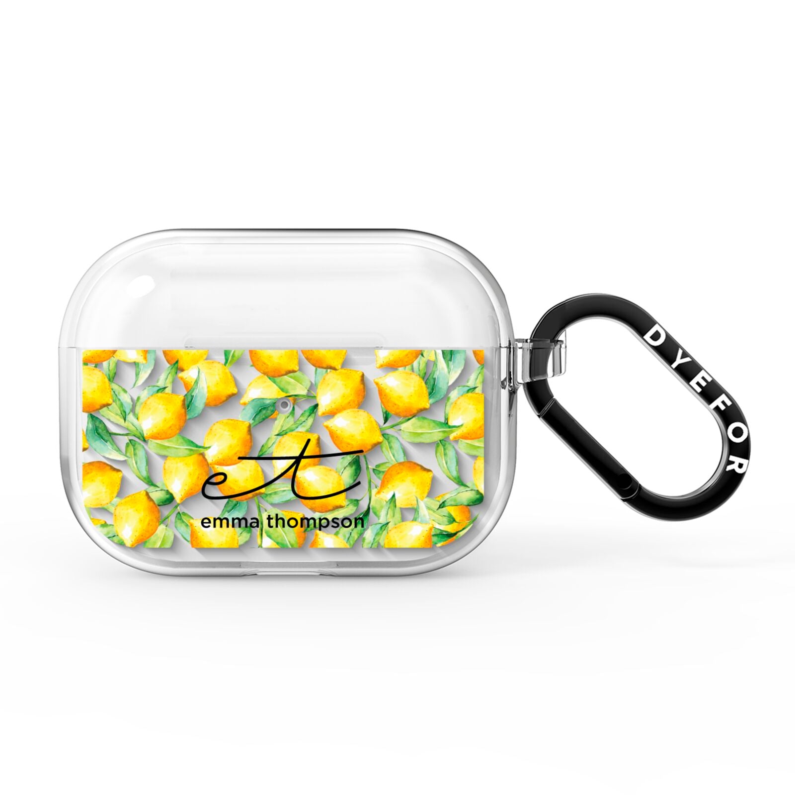 Personalised Lemons of Capri AirPods Pro Clear Case