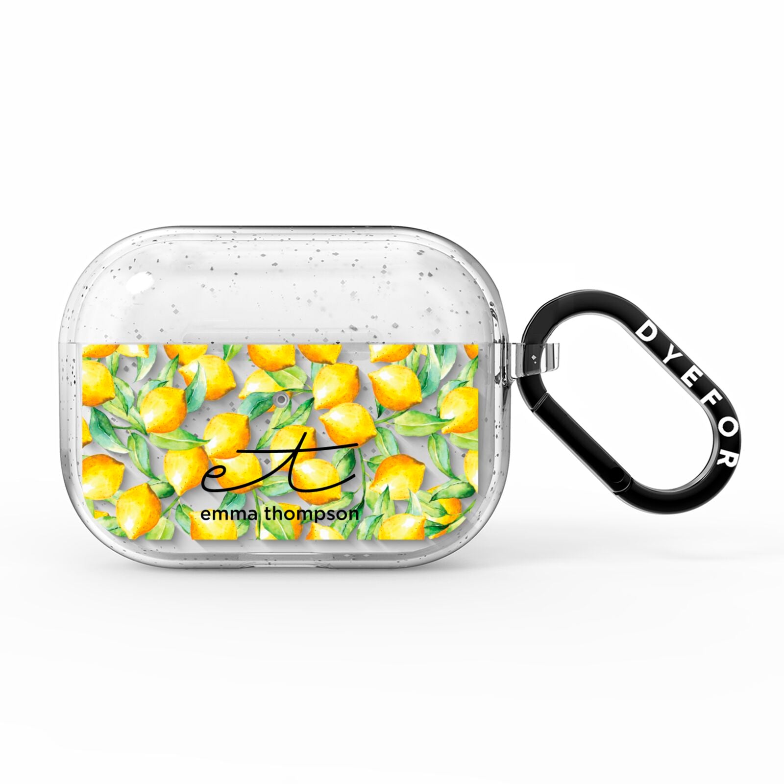 Personalised Lemons of Capri AirPods Pro Glitter Case