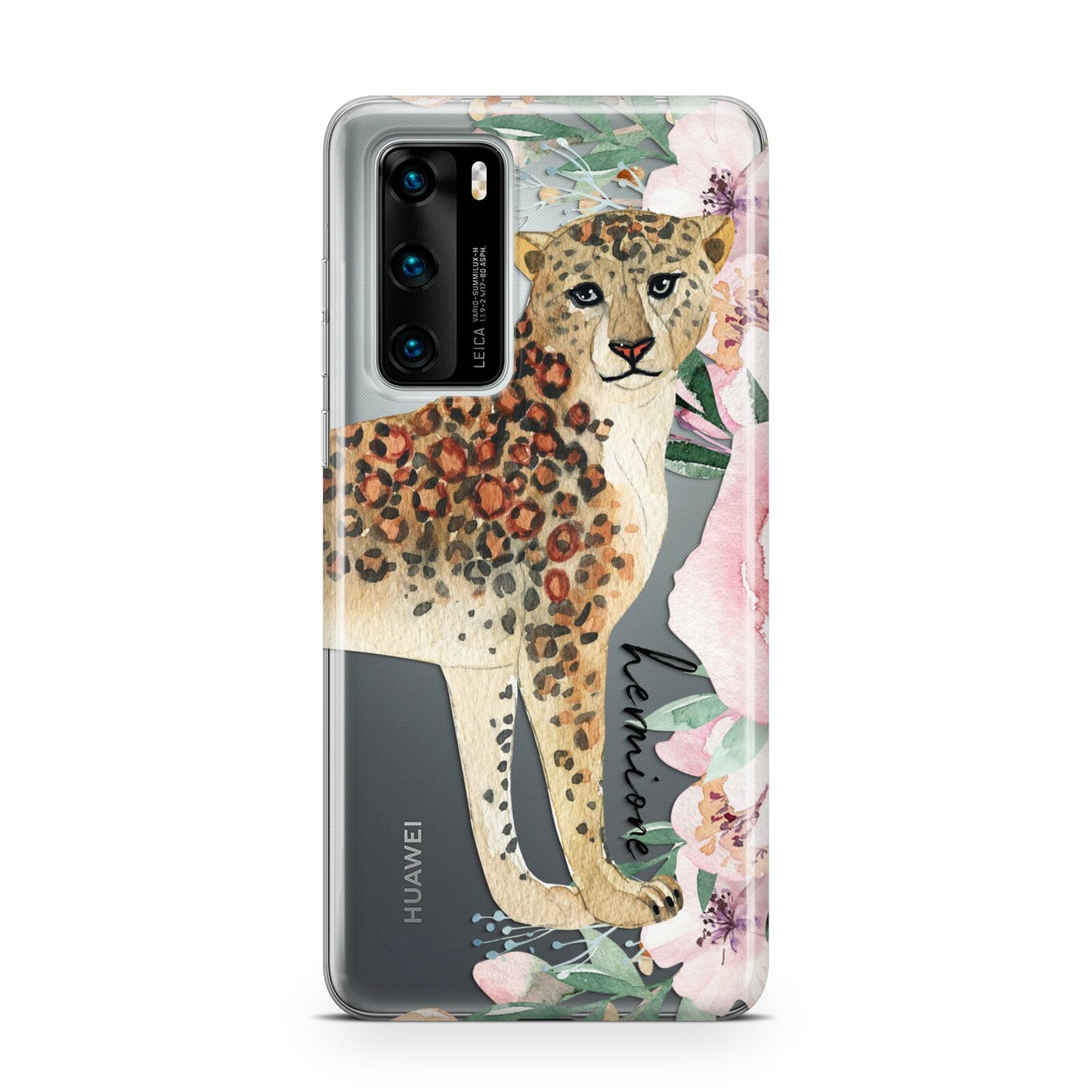 Personalised Leopard Huawei P40 Phone Case